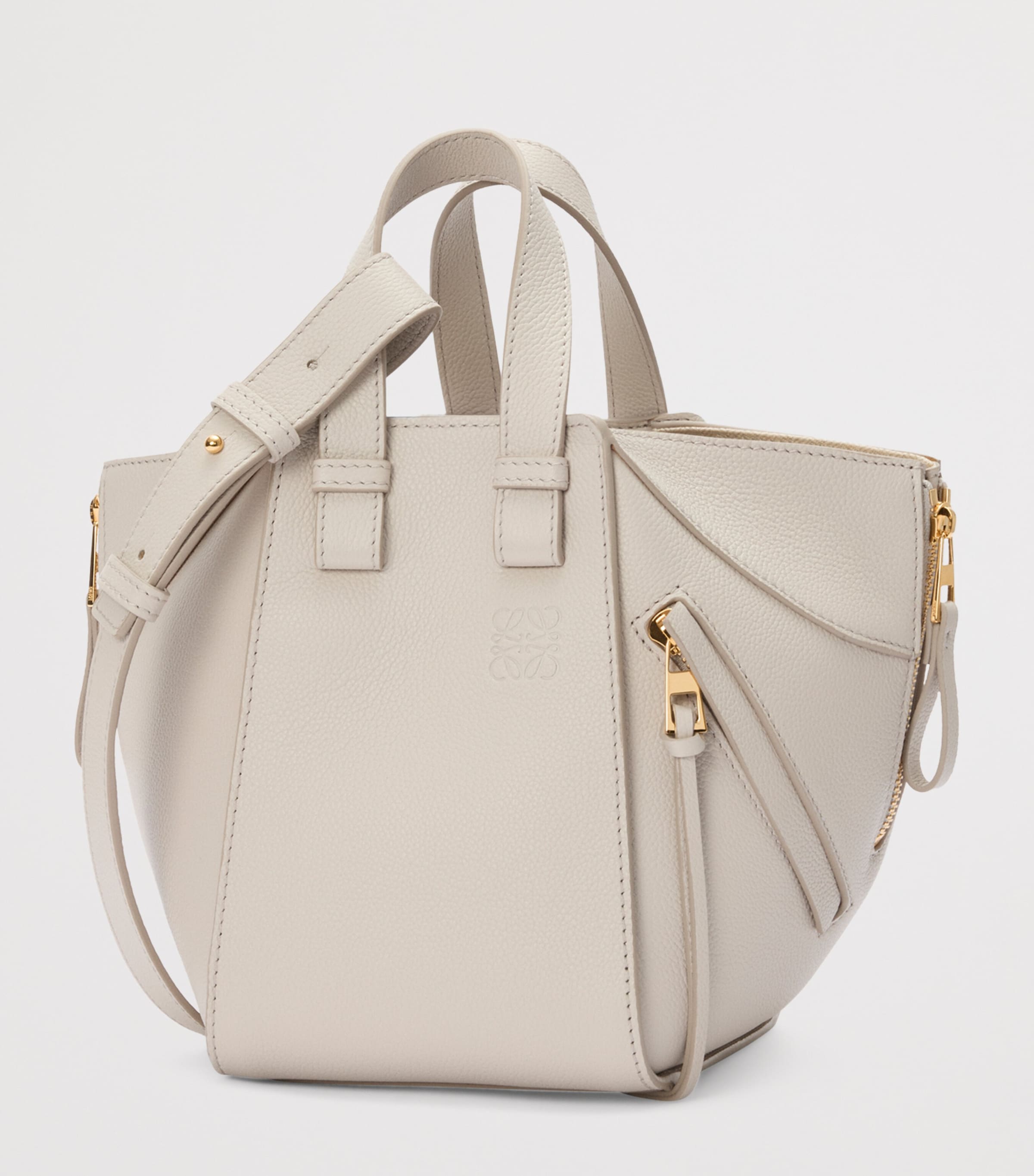 Leather Hammock Top-Handle Bag LIGHT GHOST Image 3