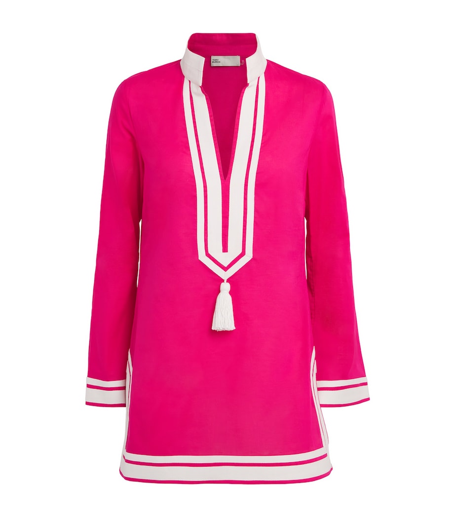 Cotton Tunic Cover-Up BOLD PINK Image 1