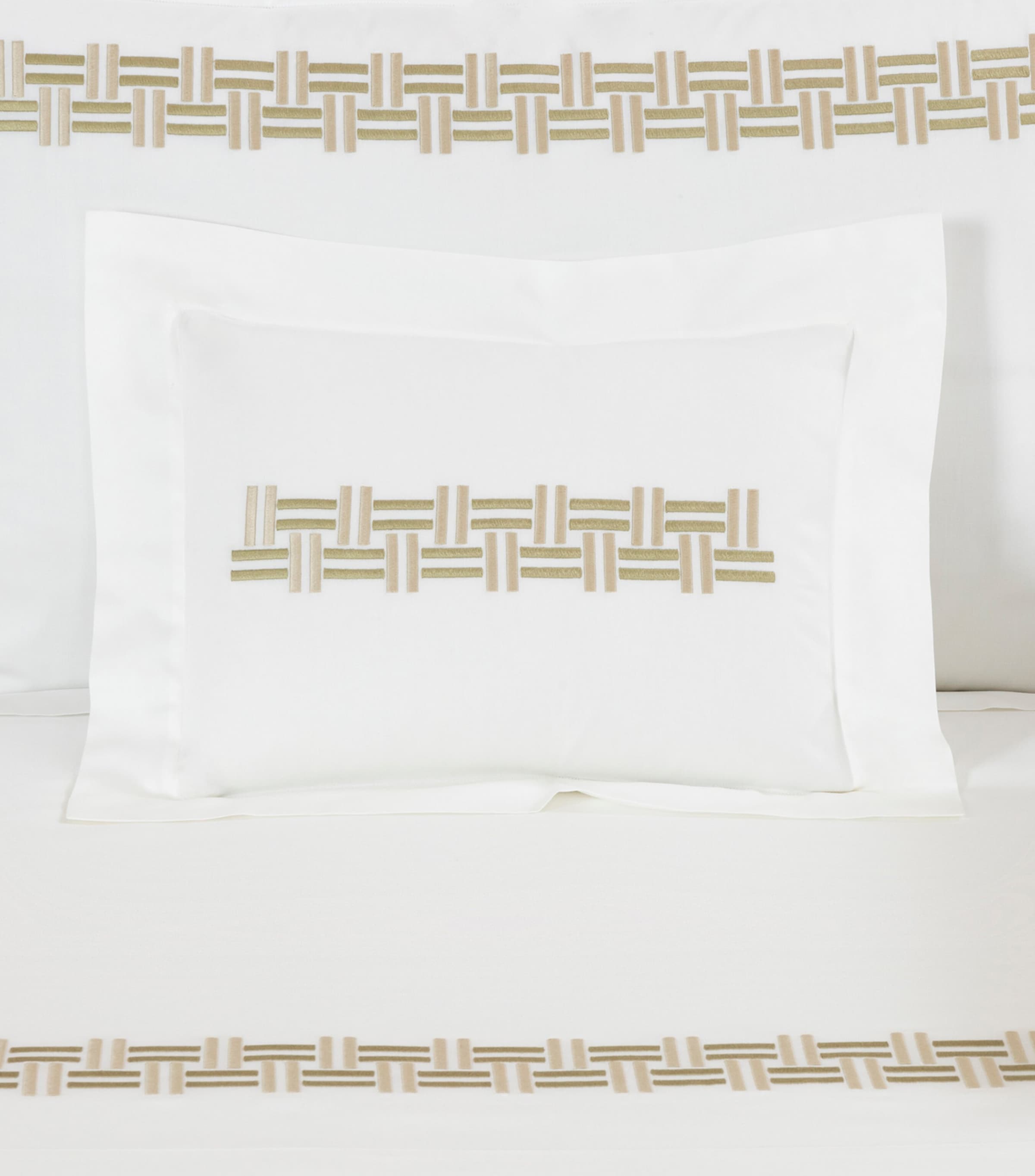 Frette Basket Weave Boudoir Pillowcase In White