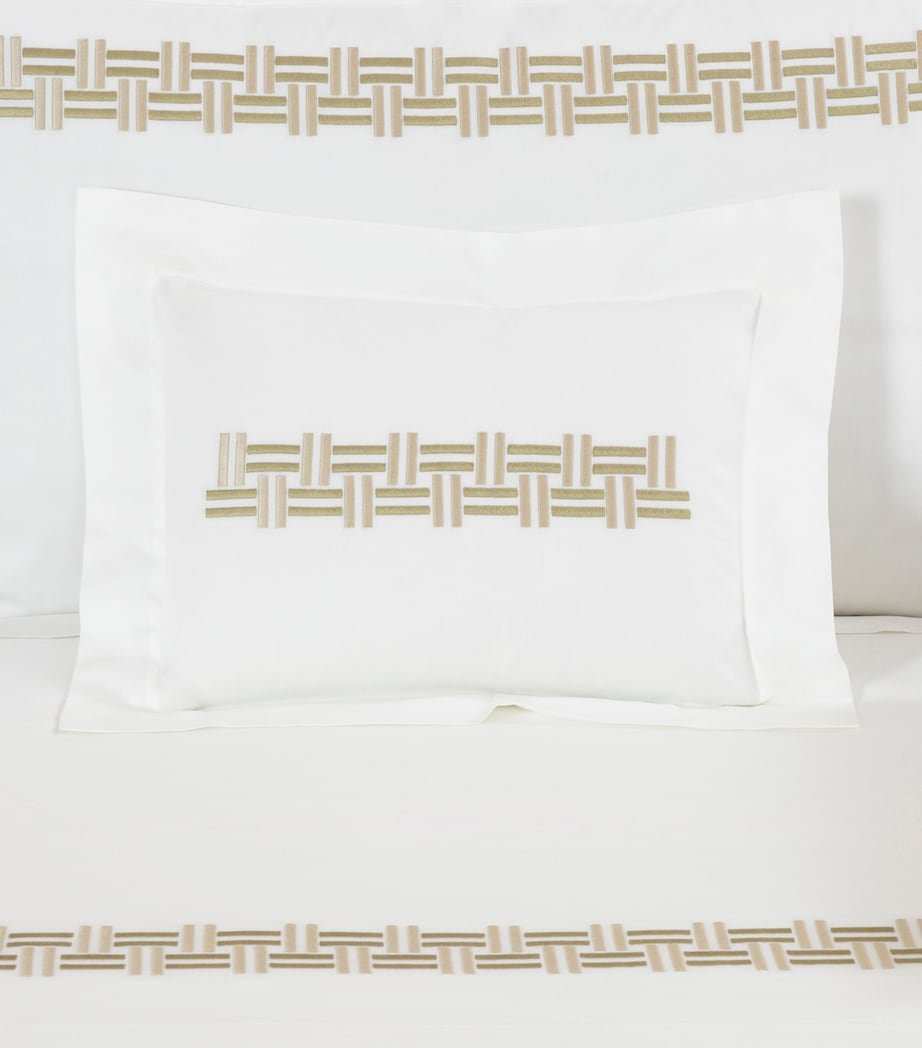 Basket Weave Boudoir Pillowcase (30cm x 40cm) 6E37 - TRANQUIL GREE Image 1