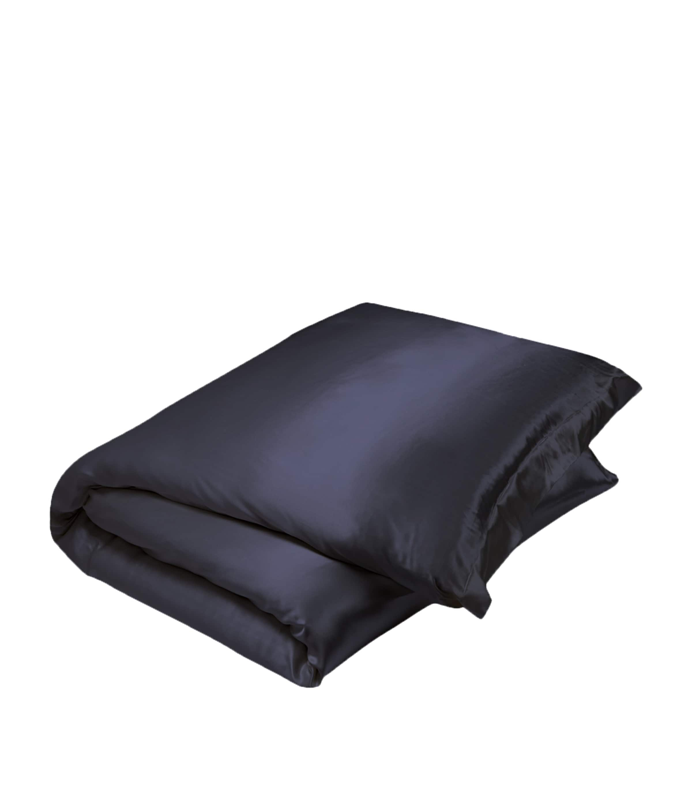 Gingerlily Silk Super King Duvet Cover In Black