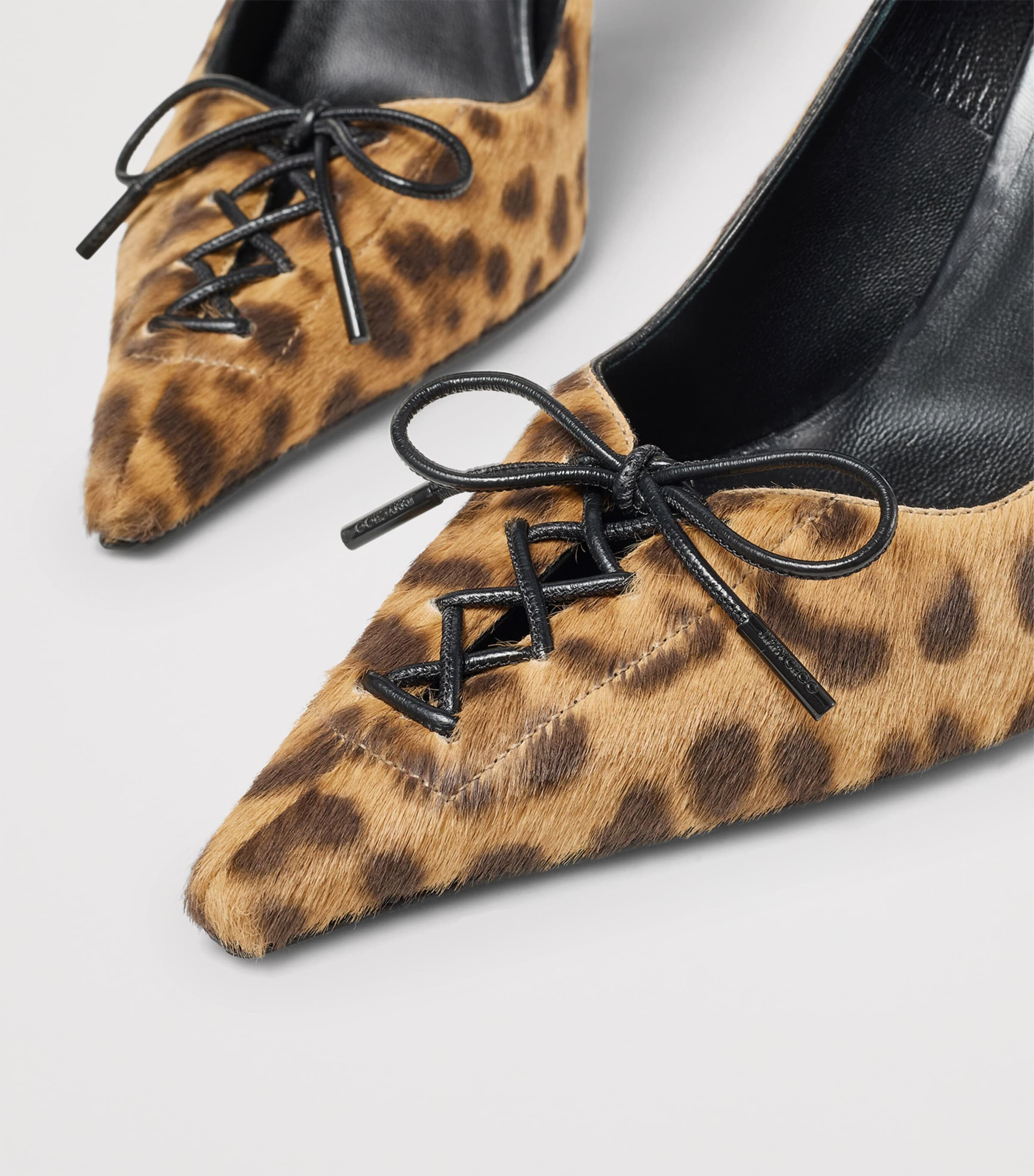 Jimmy Choo Scarlet 95 Calf Hair Pumps Natural Image 5