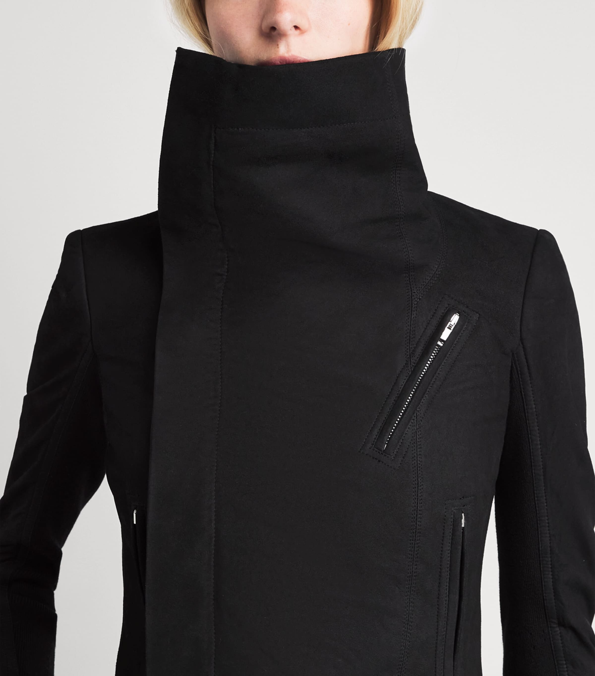 Rick Owens Womens Giacca Leather Jacket Black Image 3