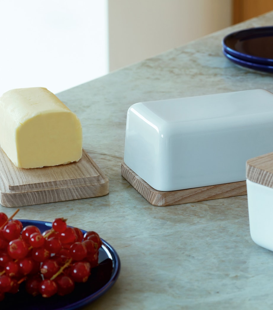 Porcelain Collective Butter Dish (14cm) WHITE Image 4