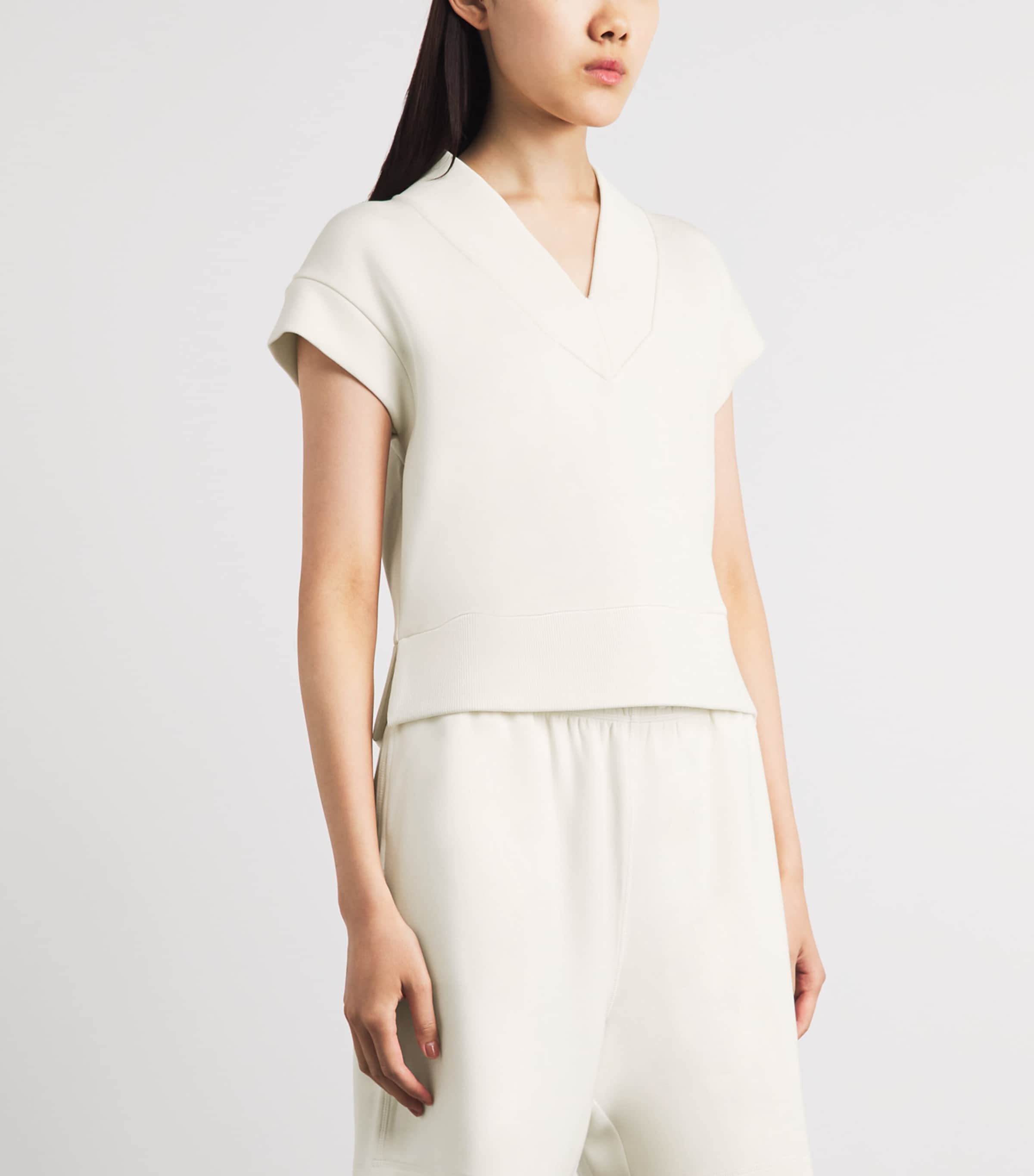Varley Womens Gracee Short-Sleeve Sweater Pristine Image 4