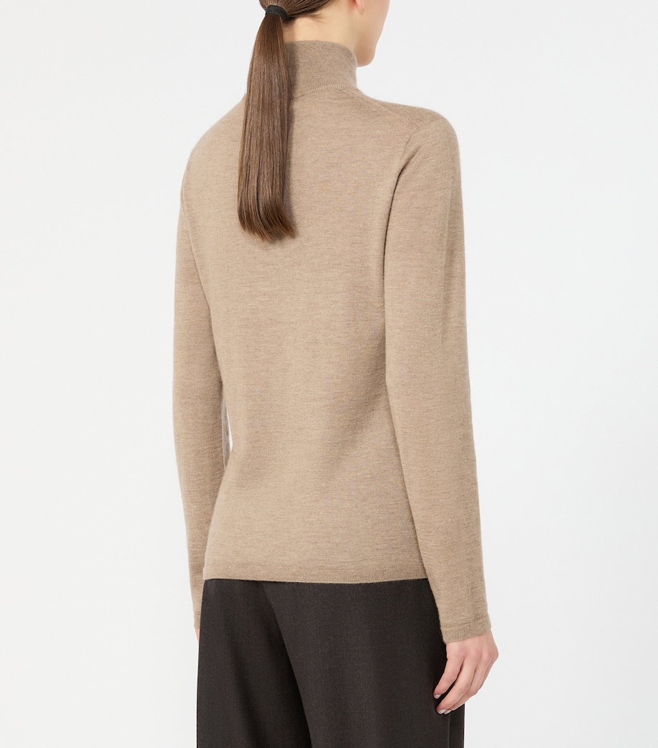 Max Mara Womens Cashmere Rollneck Sweater Sand Image 3
