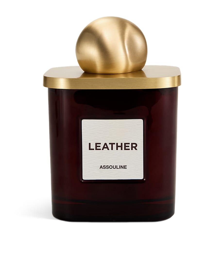 Leather Candle (260g) BROWN Image 3