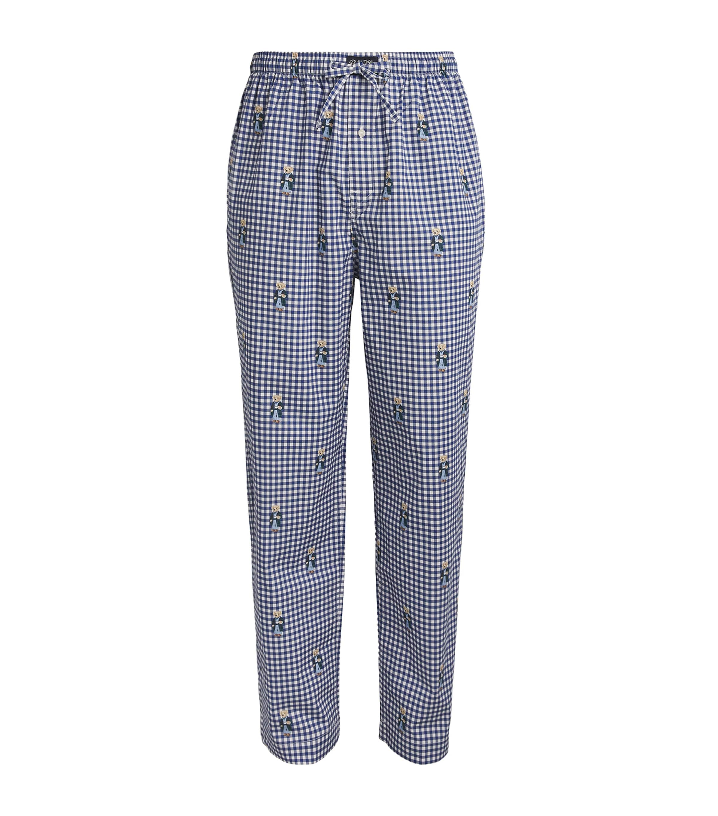 Shop Polo Ralph Lauren Bear Gingham Lounge Sweatpants