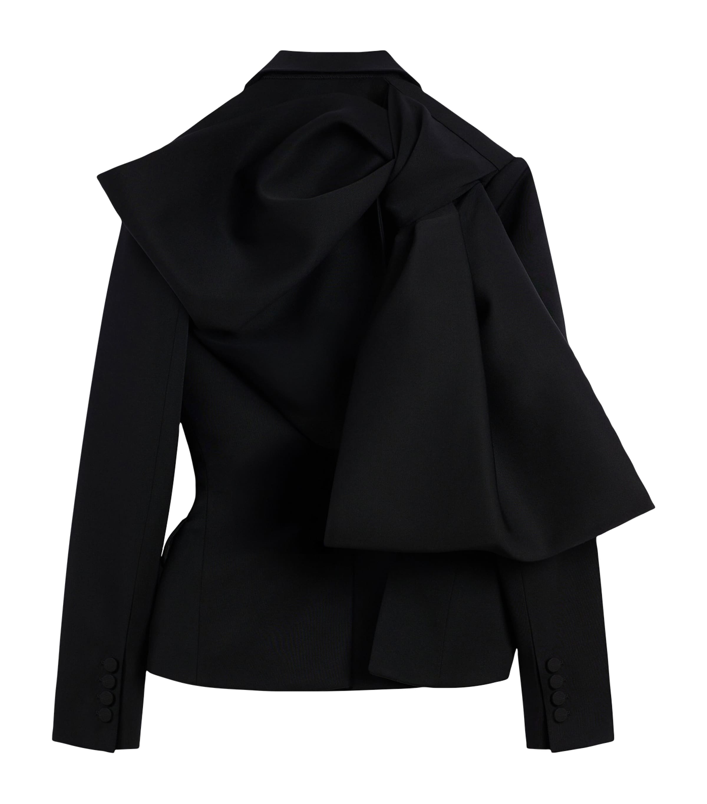 Givenchy Womens Wool Bow Slashed Blazer Image 7