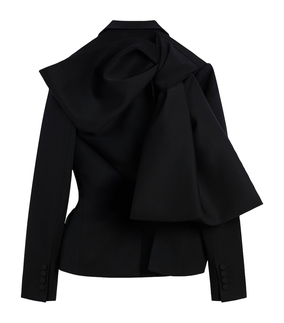 Givenchy Womens Wool Bow Slashed Blazer Image 7