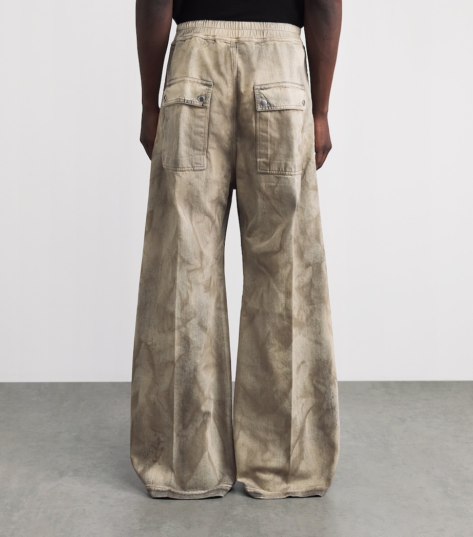 Rick Owens Mens Denim Bela Wide-Leg Trousers Dust Image 5