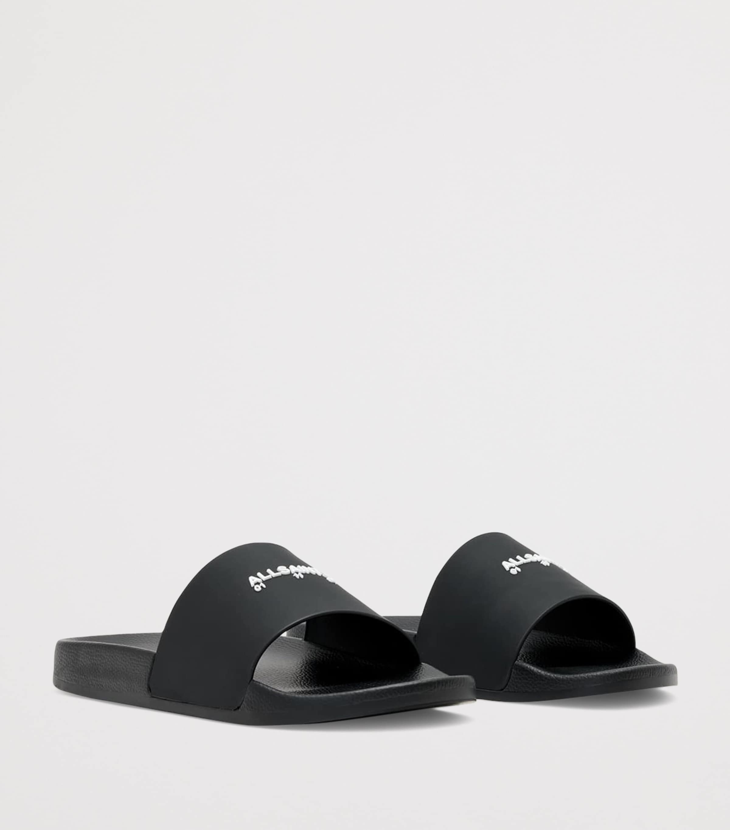 AllSaints Rubber Date Slides Black Image 4