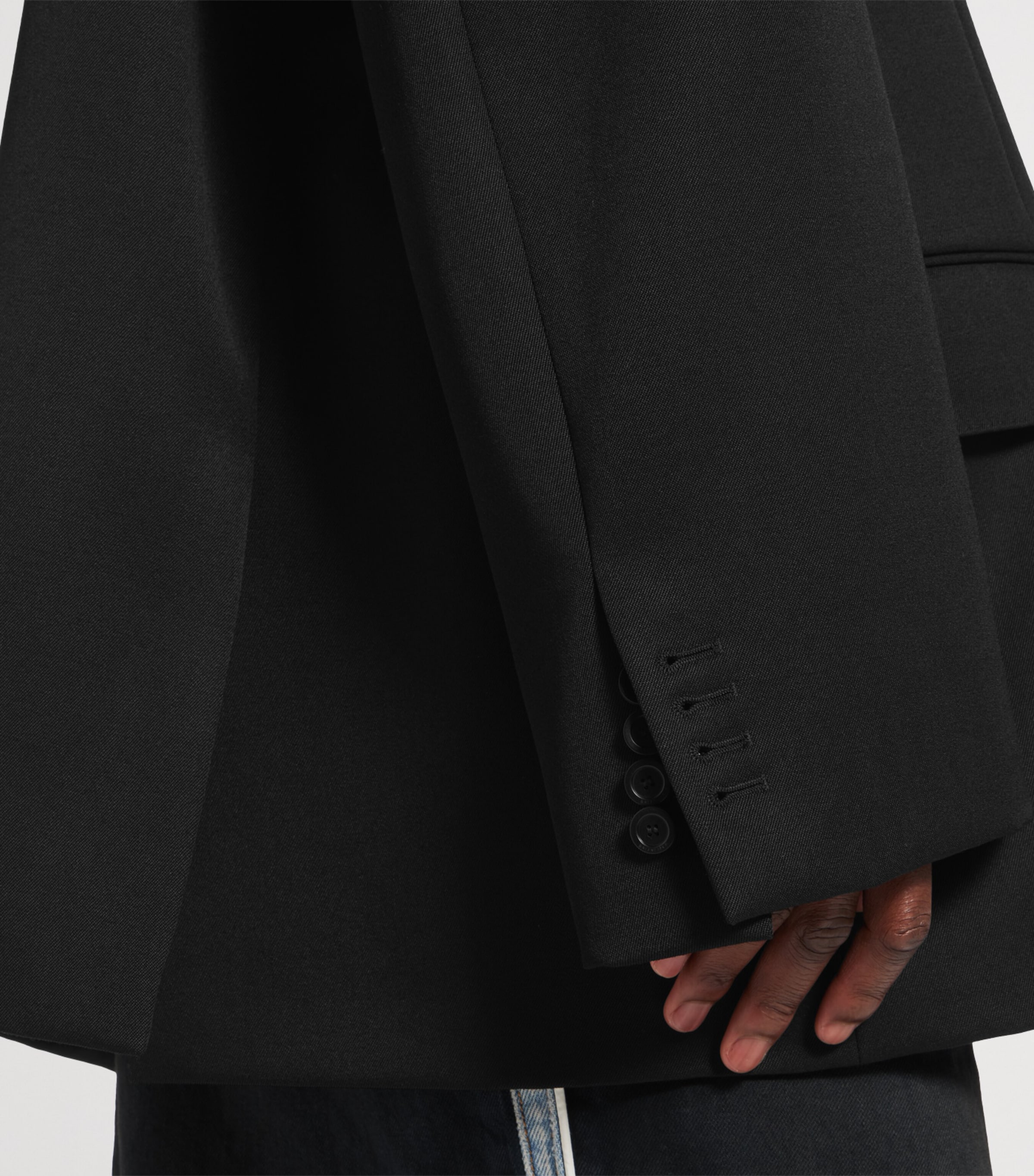 Balenciaga Black Wool Oversized Too Far Blazer | Harrods US