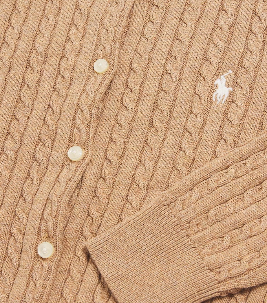 Cotton Cable-Knit Cardigan (2-7 Years) CAMEL Image 3