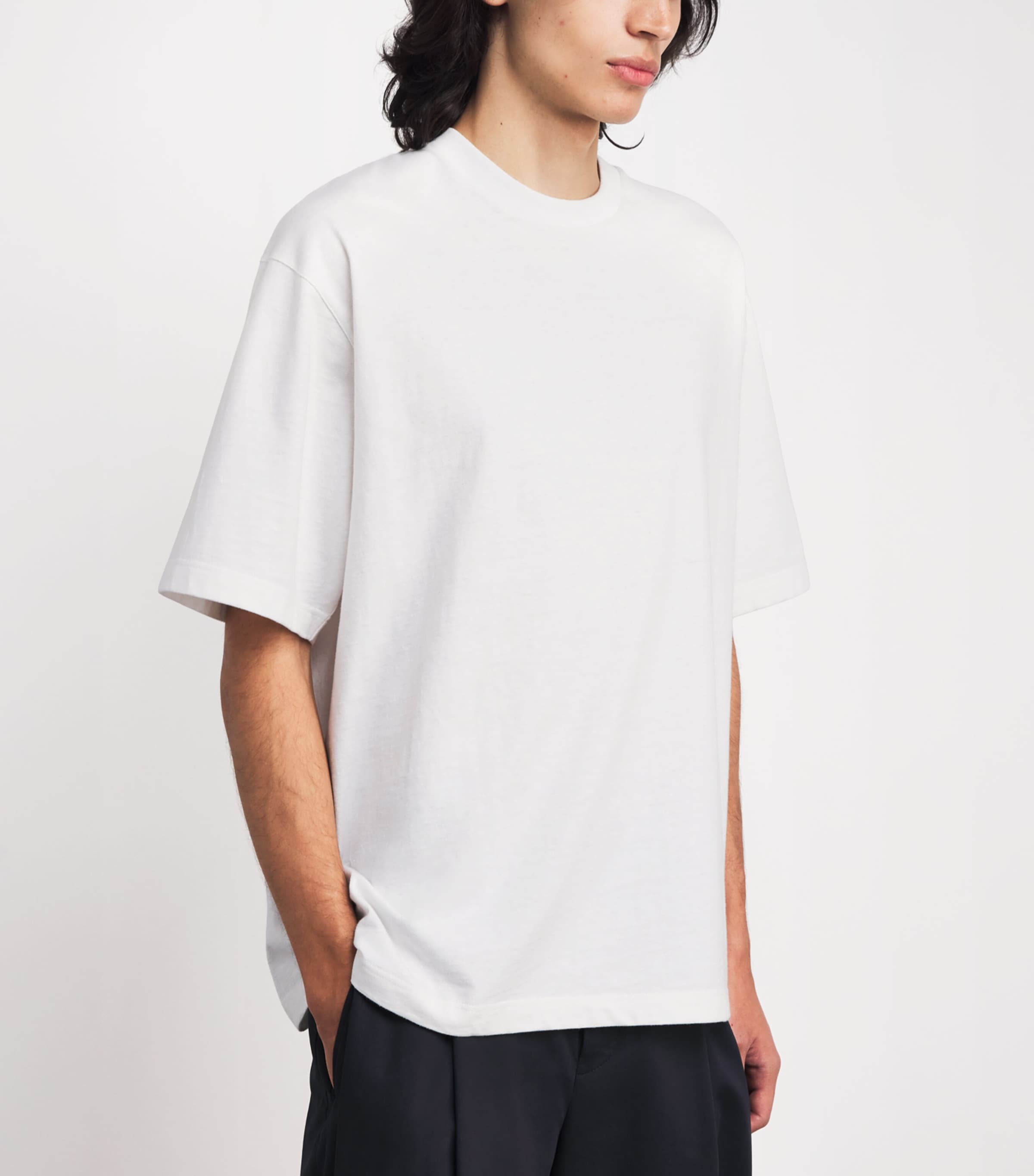 The Row Mens Steven Cotton T-Shirt White Image 3