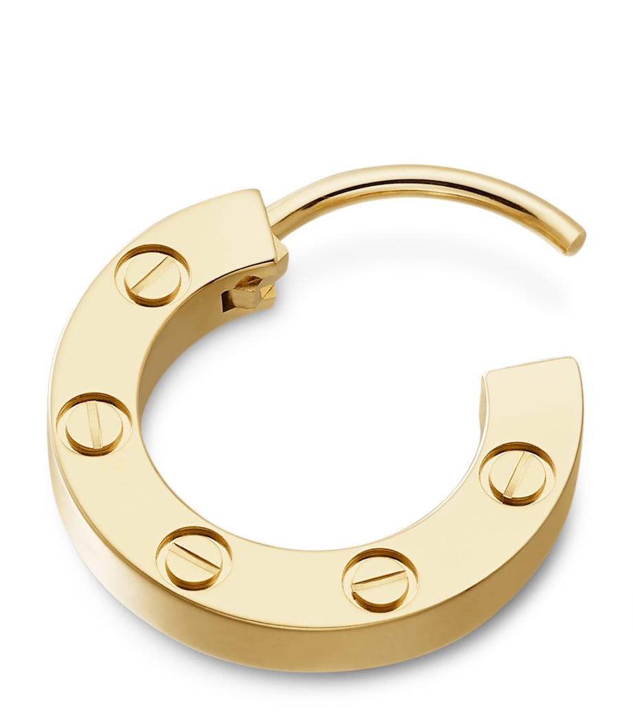 Yellow Gold LOVE Hoop Earring YELLOW GOLD Image 3