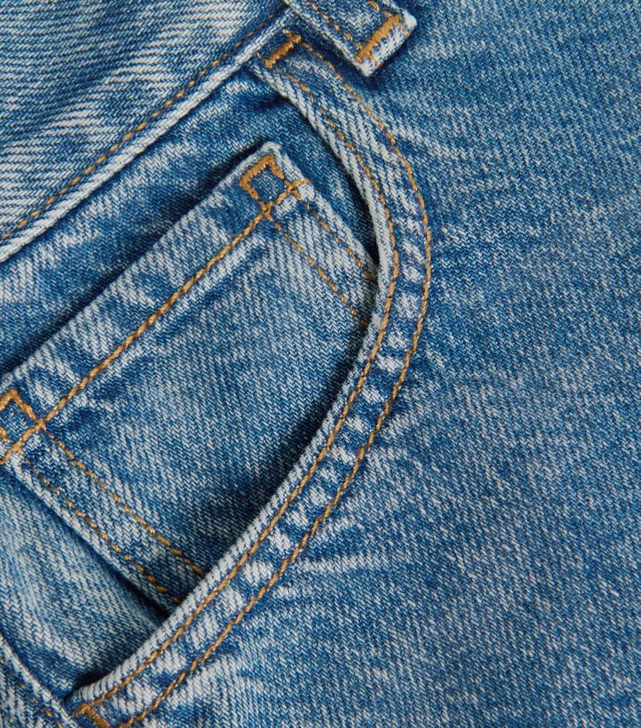 High-Rise Relaxed Denim Shorts G8H ICE BLUE Image 2