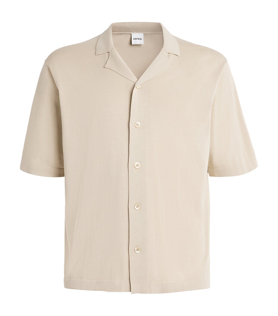 Cotton Short-Sleeve Shirt 01045 - SABBIA/SAND Image 1