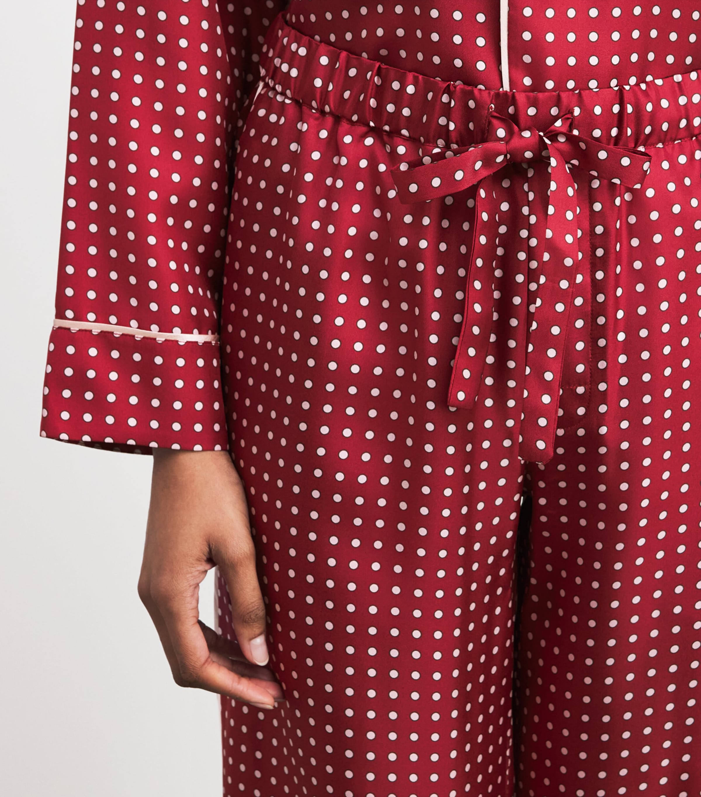 Olivia von Halle Womens Silk Yves Pyjama Set Palazzo Image 5