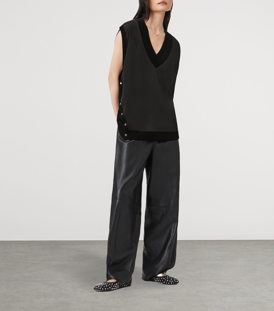 Jersey Studded Bern Tank Top BLACK Image 2