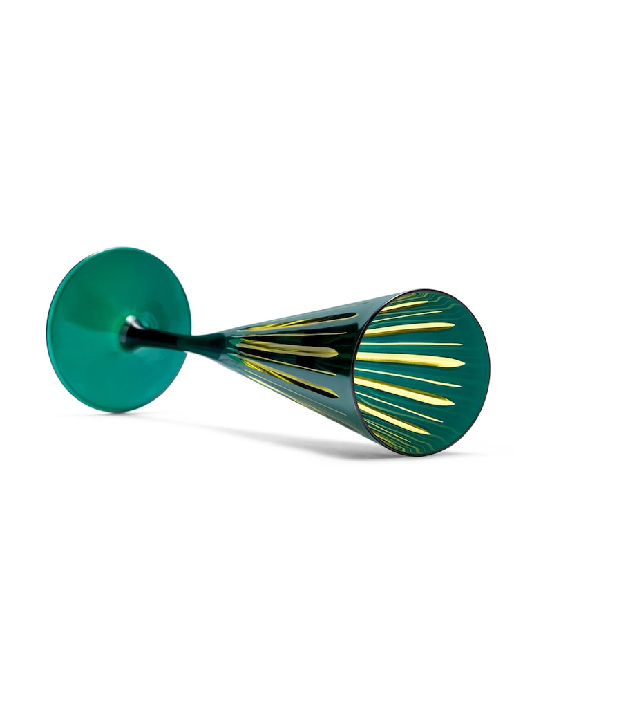 L'Objet Prism Champagne Flutes (Set of 4) Green Image 3