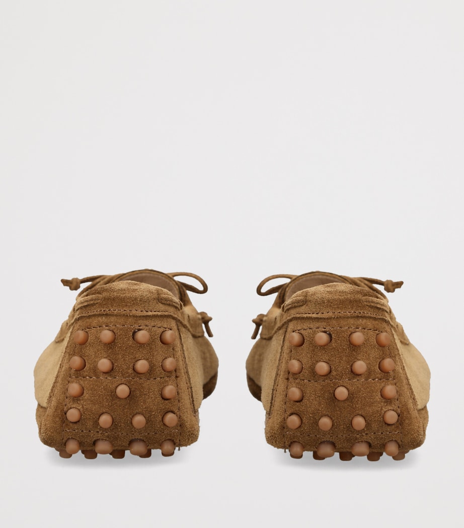 Suede Moccasin Driver Shoes TAUPE Image 2