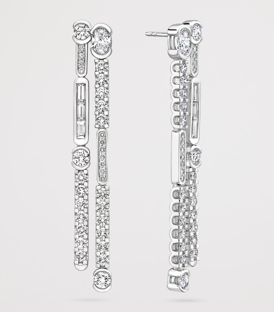 Boodles Platinum and Diamond Play of Light Drop Earrings Platinum Image 3