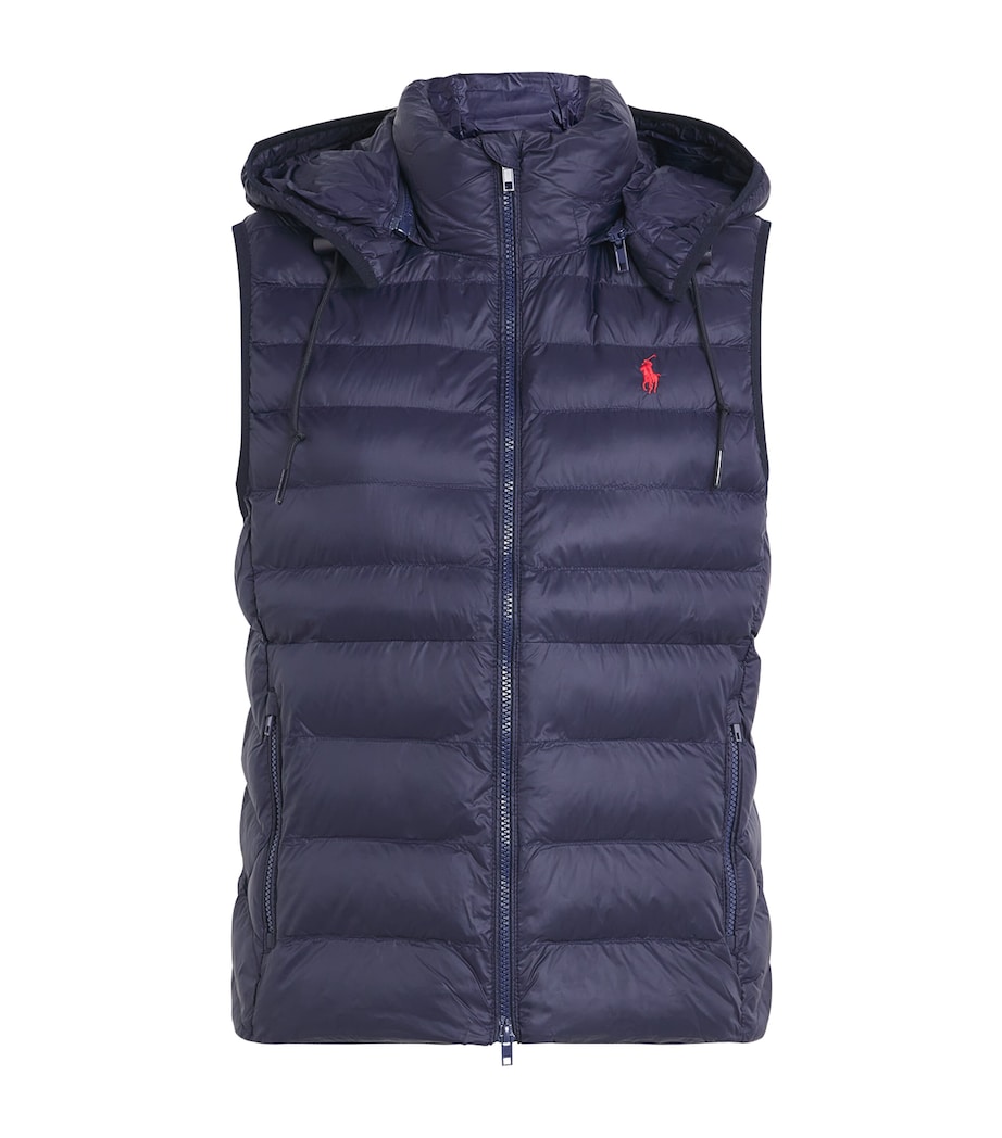 Water-Repellent Padded Gilet NAVY Image 1