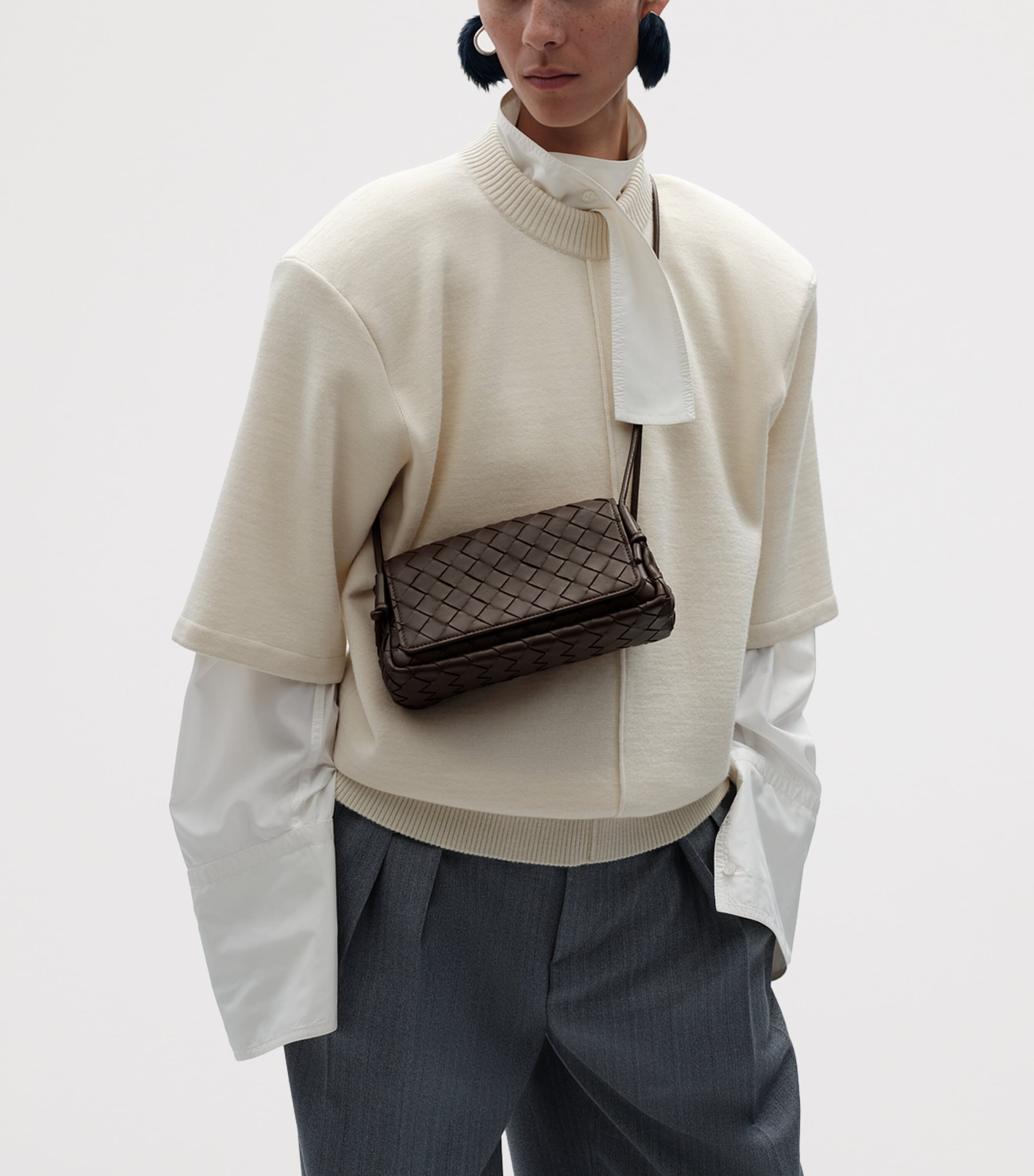 Bottega Veneta Brown Leather Notturno Cross-Body Bag | Harrods US