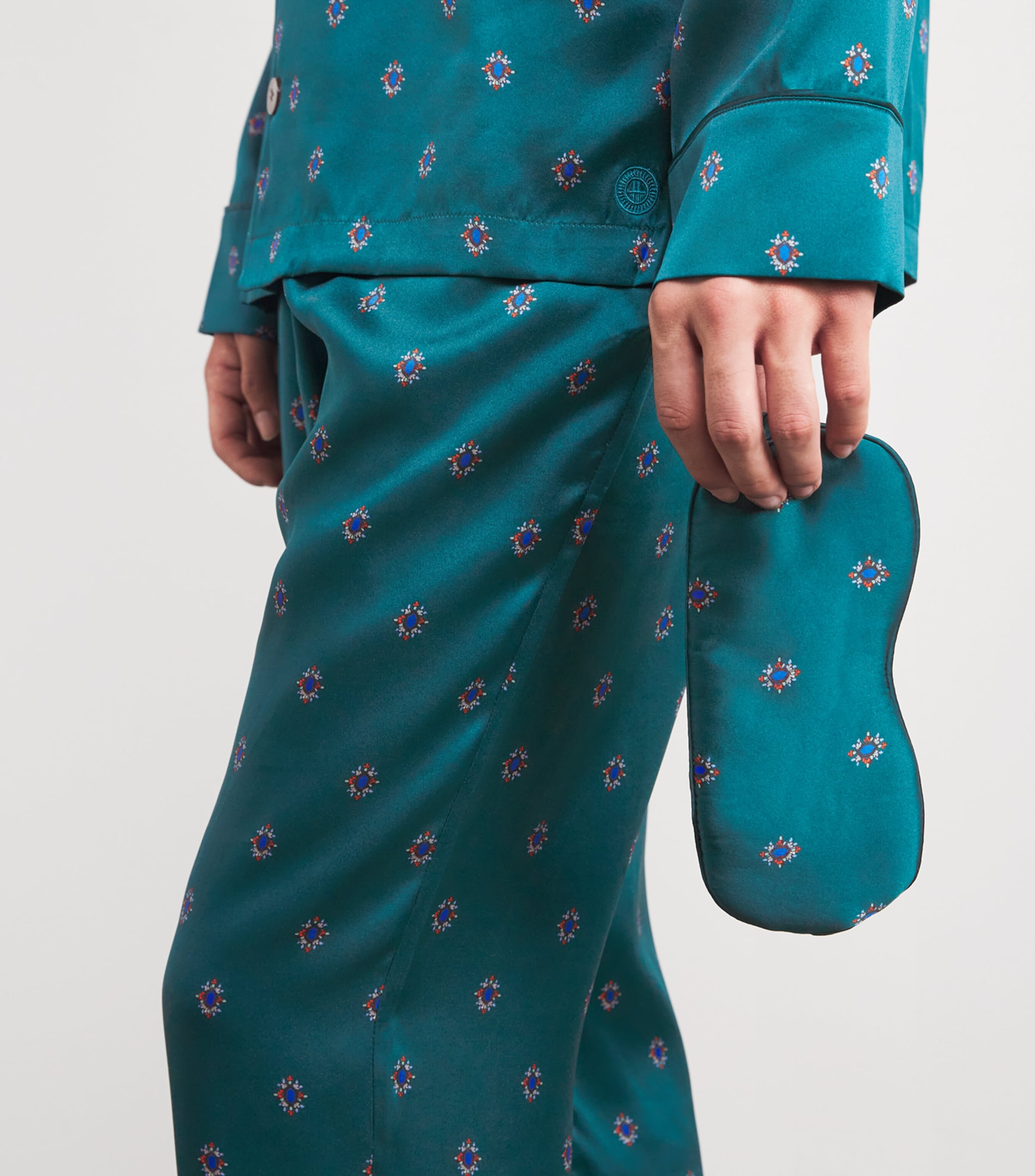 Silk Jewel Print Sleep Mask MULTI Image 2