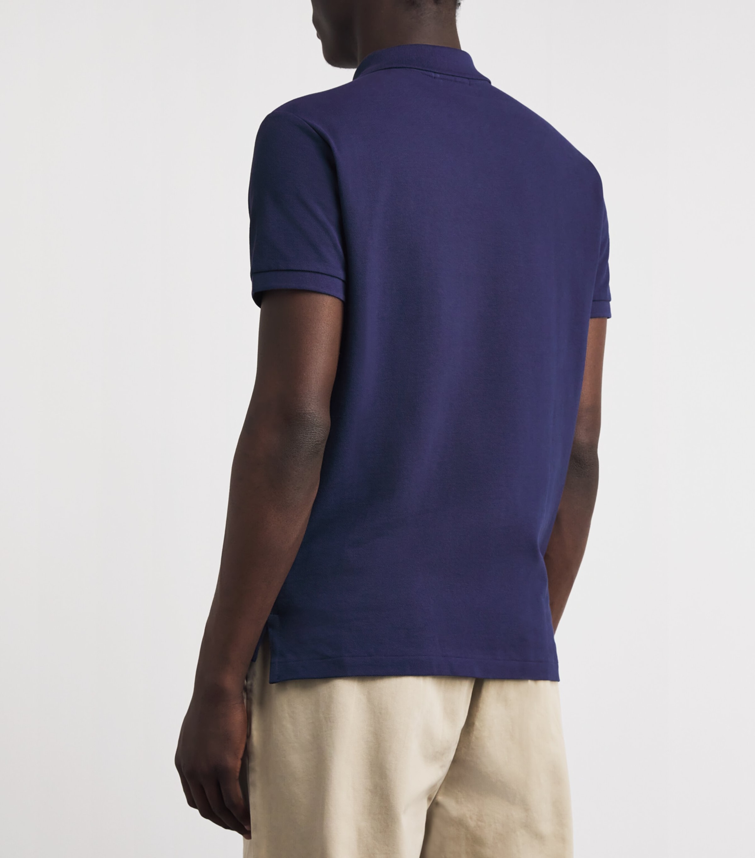 Polo Ralph Lauren Mens Cotton Mesh Custom-Fit Polo Shirt Newport Navy Image 5
