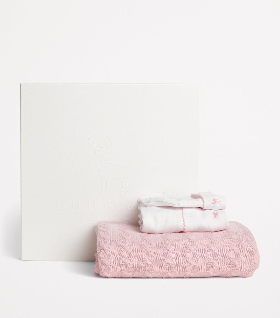 All-in-One, Hat and Shawl Set (0-3 Months) PINK Image 3