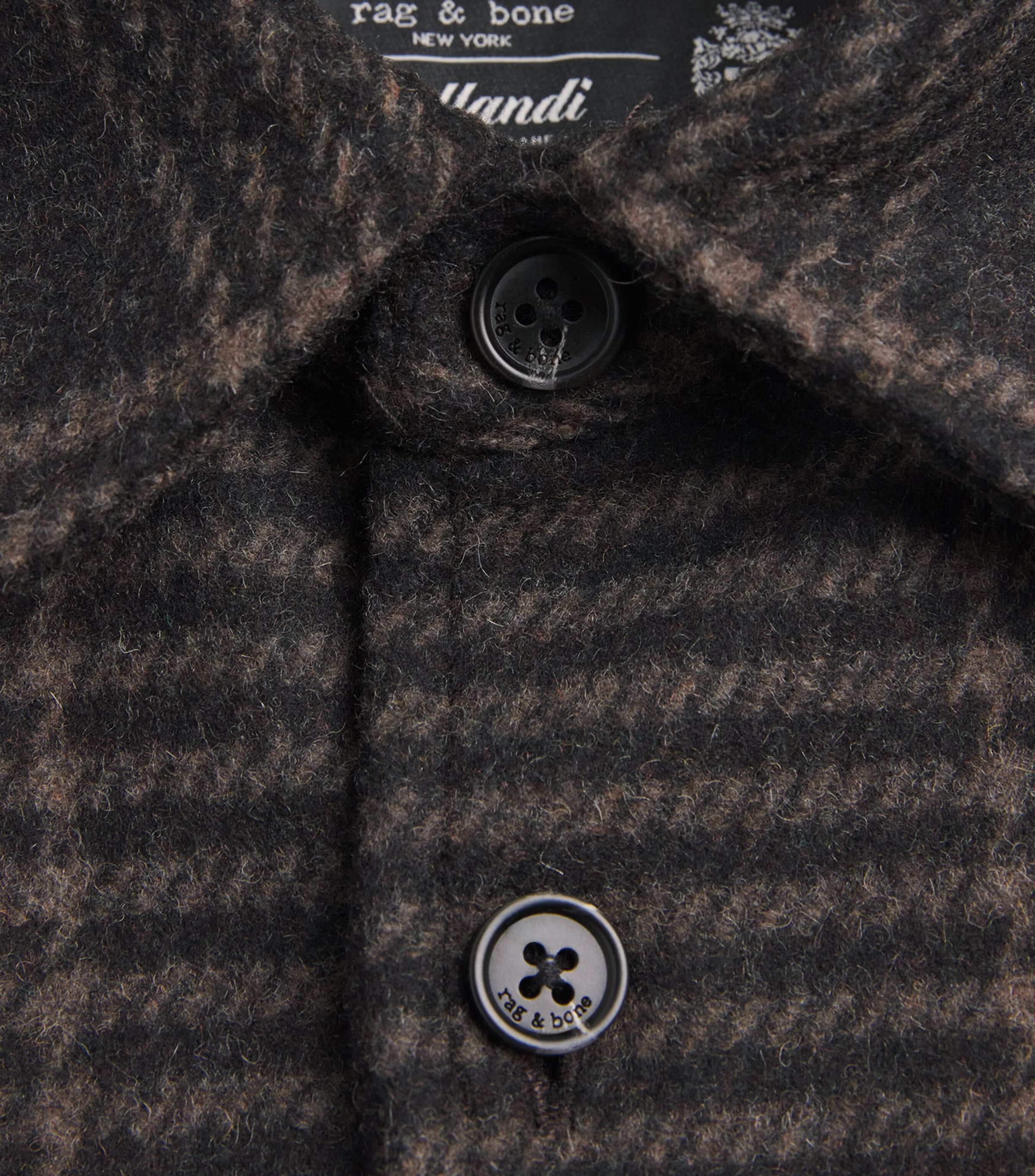 Rag & Bone Mens Wool-Blend Austin Check Jacket Brownplaid Image 6