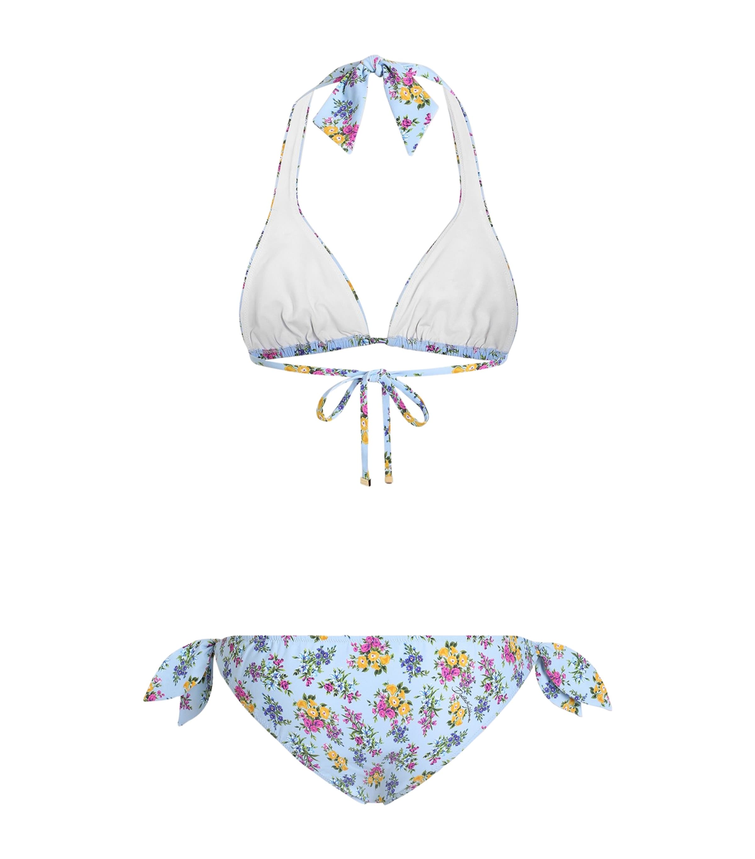 Dolce&Gabbana Womens Floral DG Logo Bikini Fior Image 2