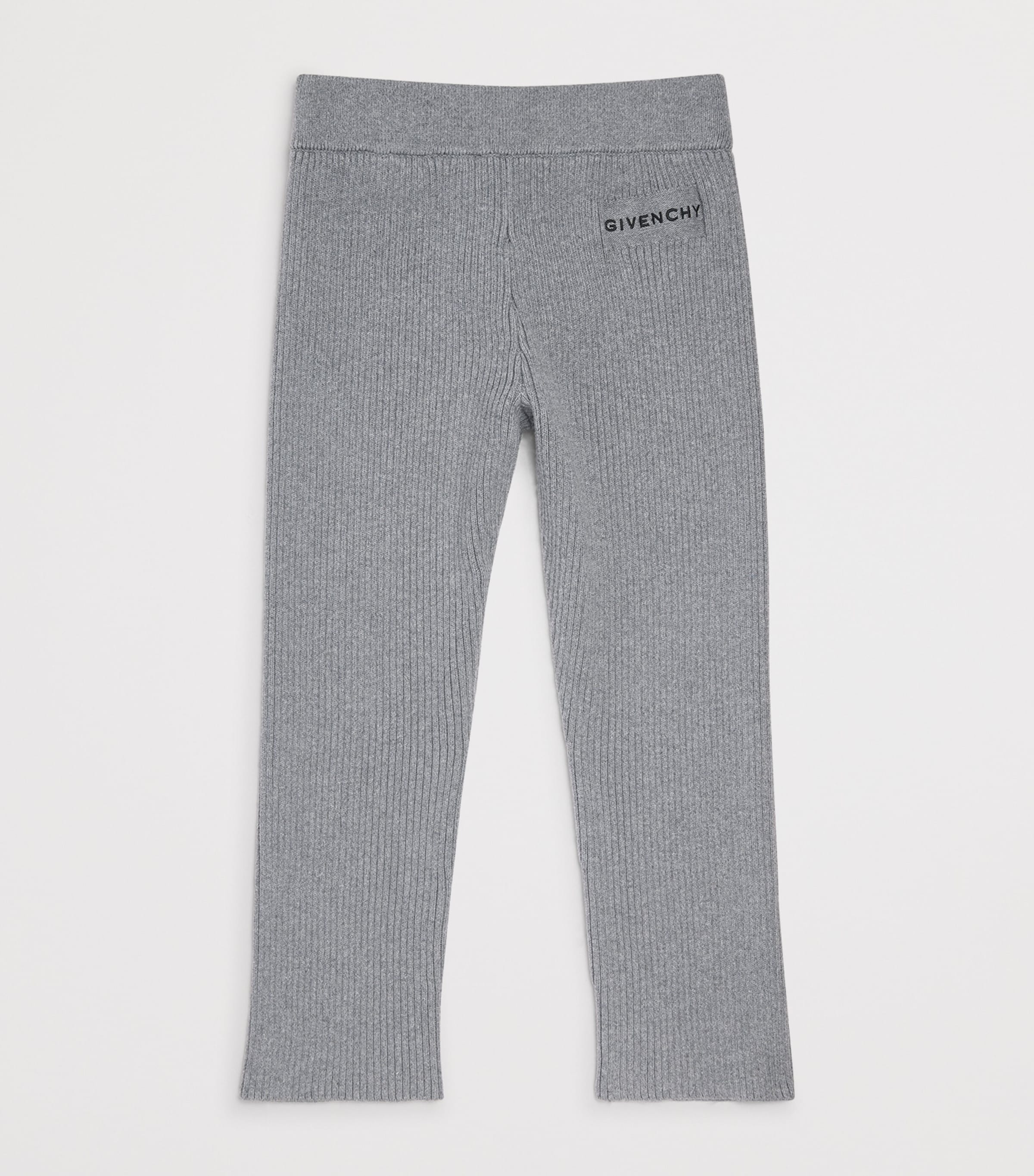 Givenchy Kids Cotton-Cashmere Logo Leggings (4-12+ Years) Marl Image 2