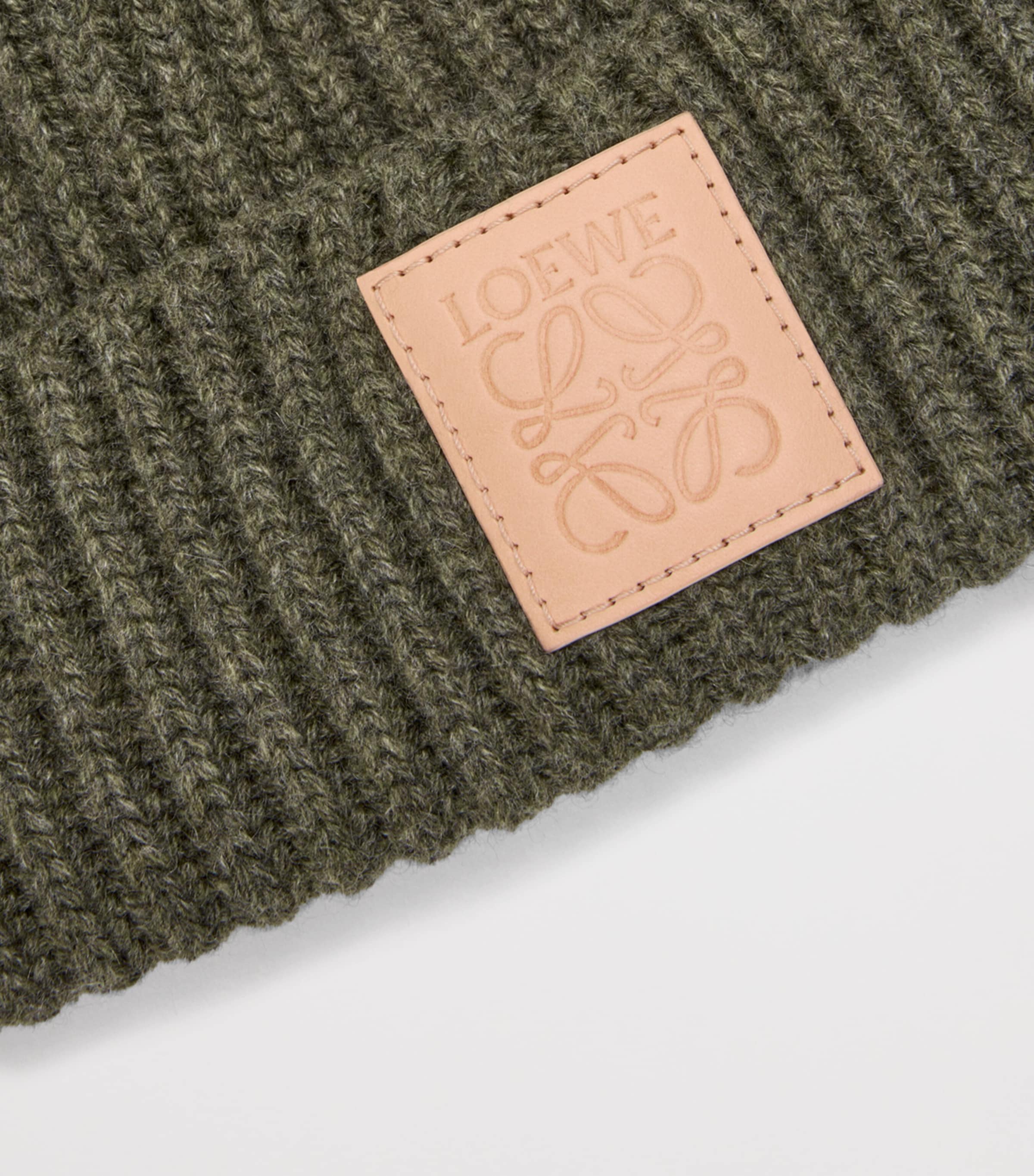 Cashmere Logo Beanie DARK KHAKI Image 4