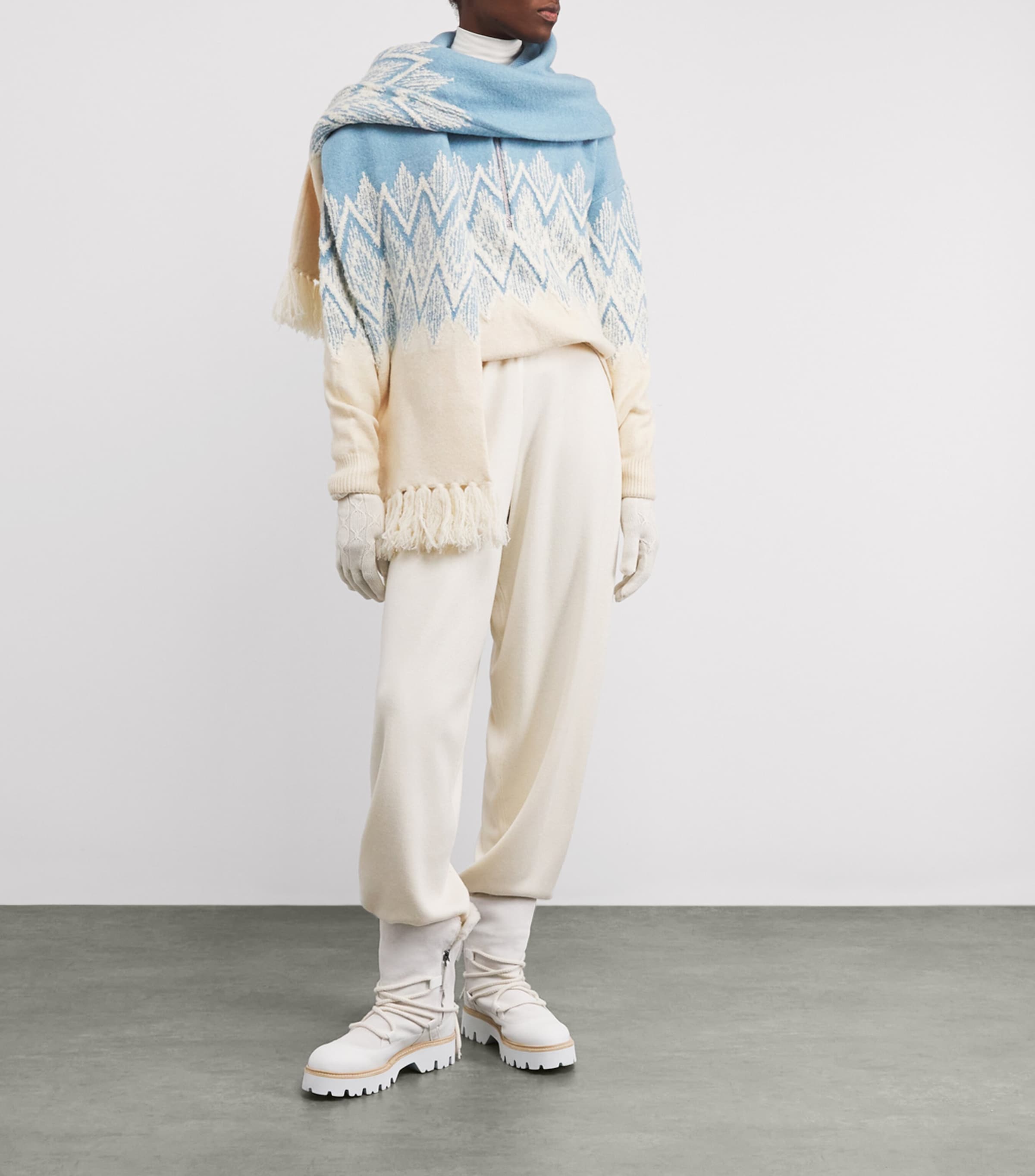 Fair Isle Sebastian 2.0 Scarf ASHLEY BLUE Image 2