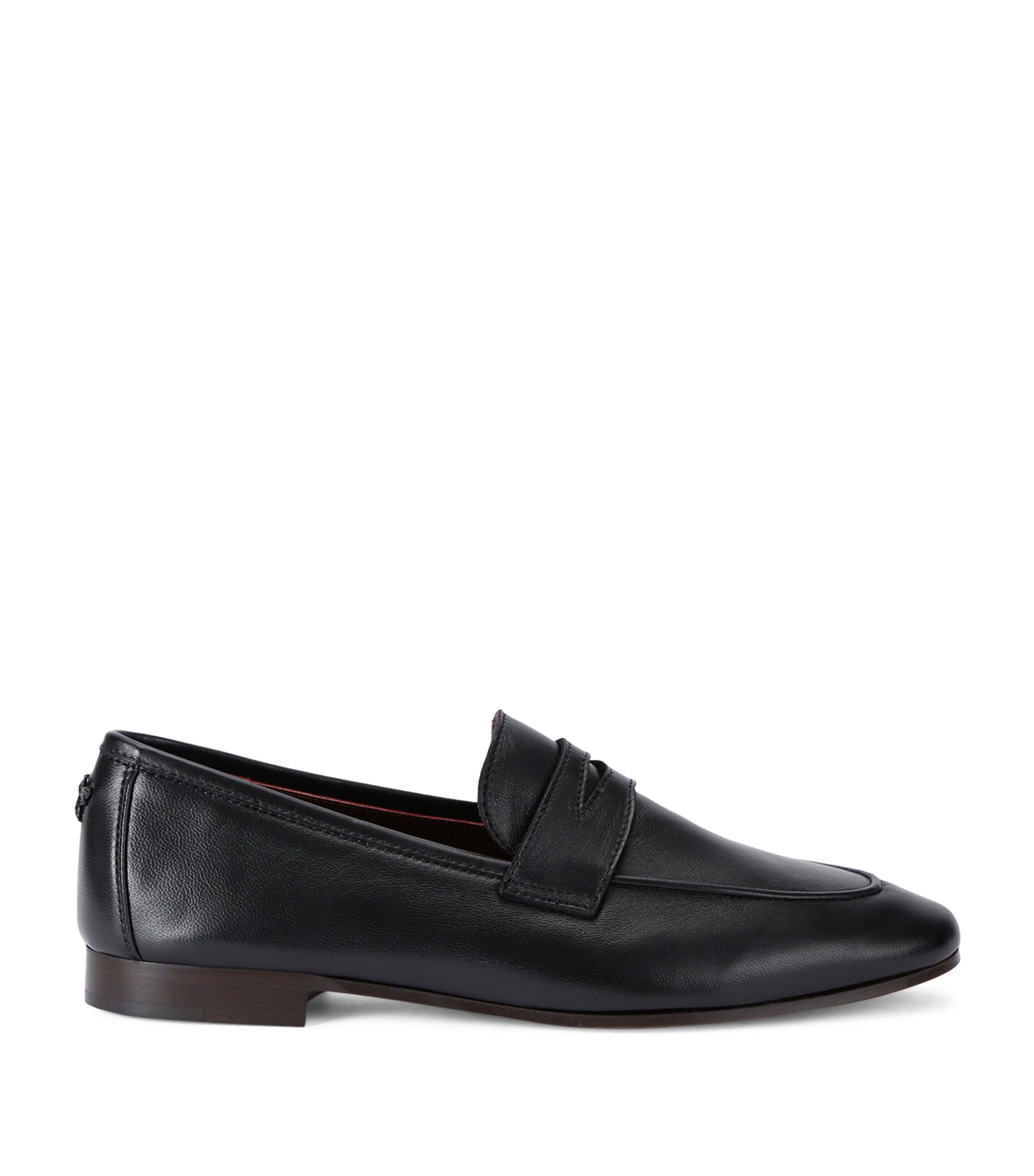 Bougeotte Leather Flaneur Loafers Black Image 1