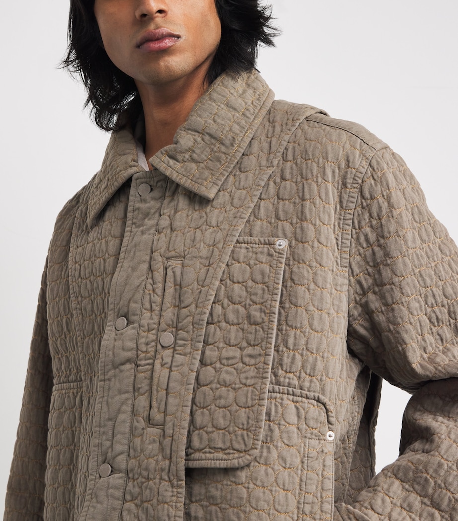 Cotton Quilted Circle Jacket SAND Image 6