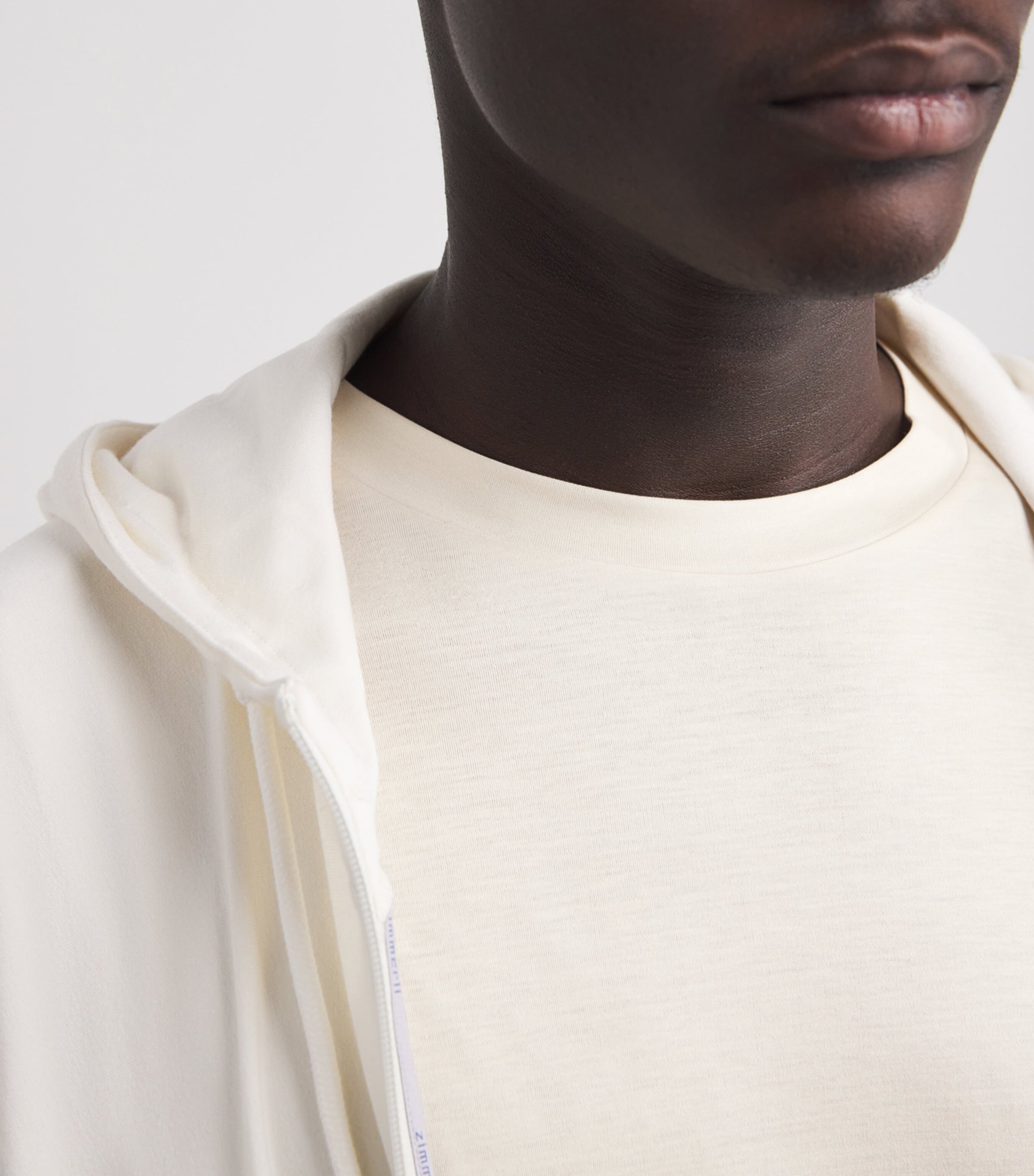 Zimmerli Mens Lyocell Sustainable Luxury T-Shirt Birch Image 3