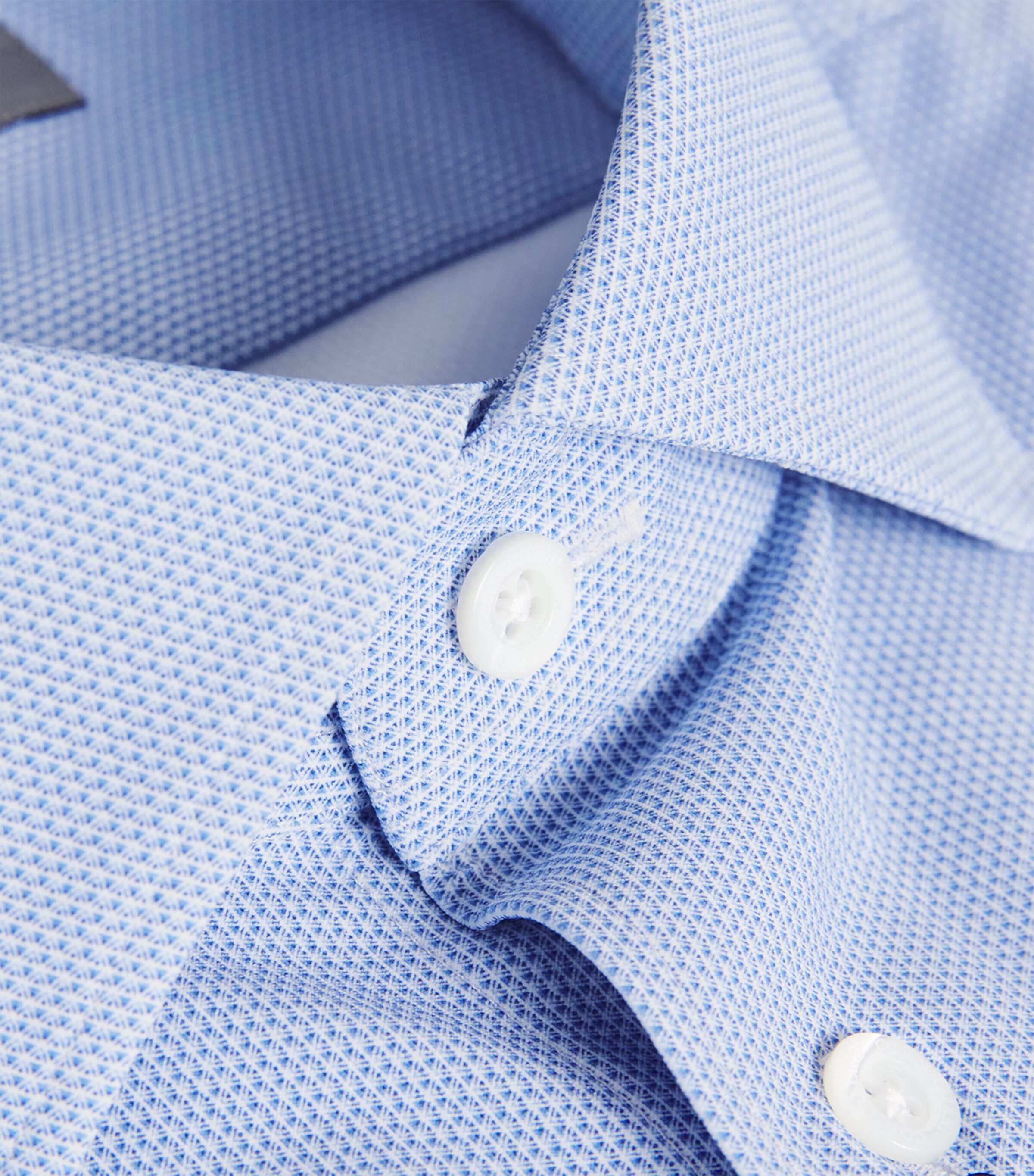 Corneliani Mens Cotton Formal Shirt Dark Blue Image 5