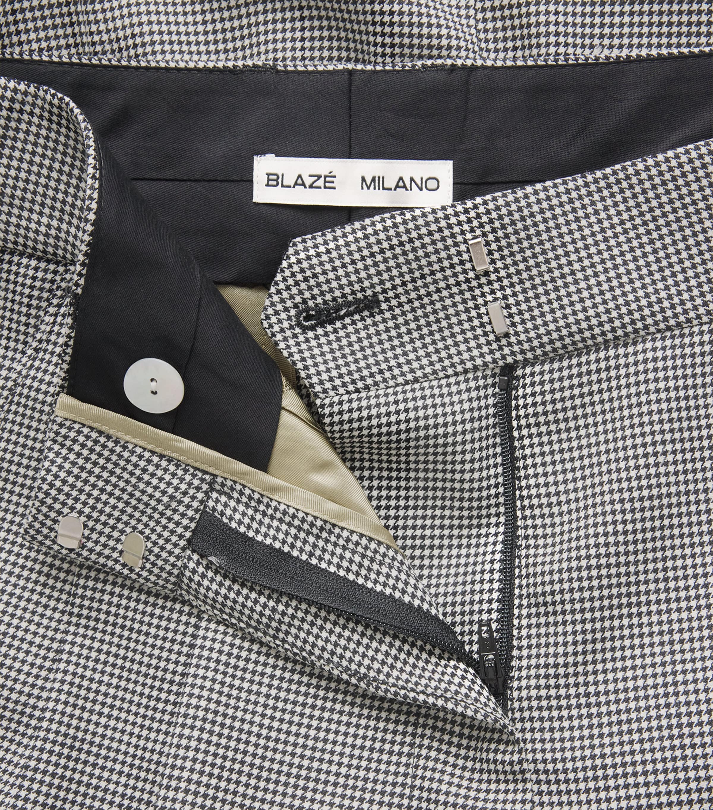 Wool Fox Straight-Leg Trousers NW07 BLACK&WHITE Image 5