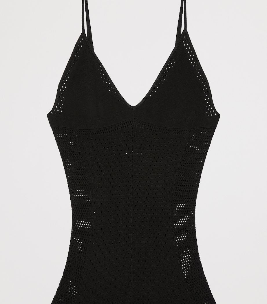 Givenchy Womens Mesh Maxi Dress Black Image 4