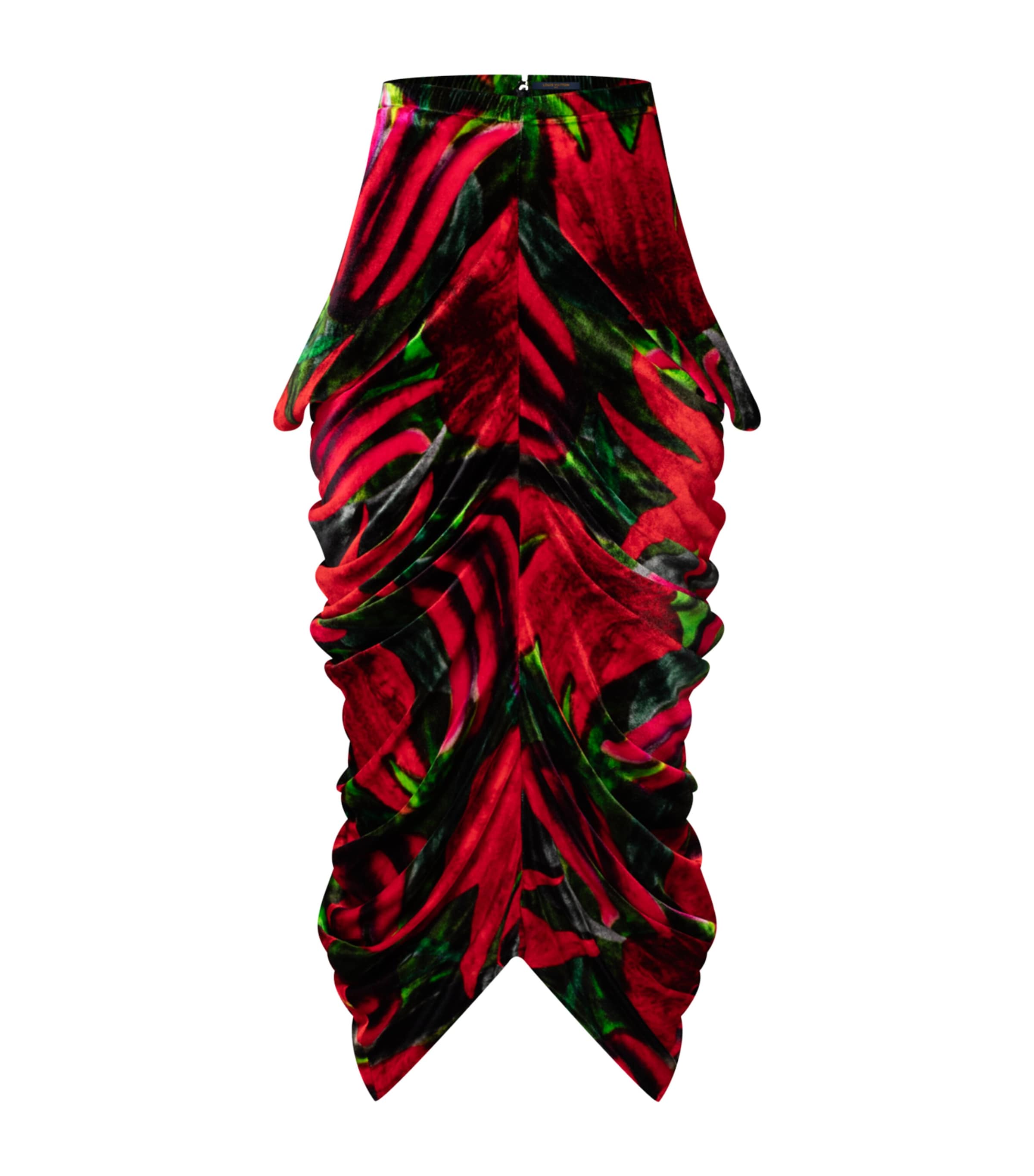 Floral Ruched Maxi Skirt MULTI Image 1
