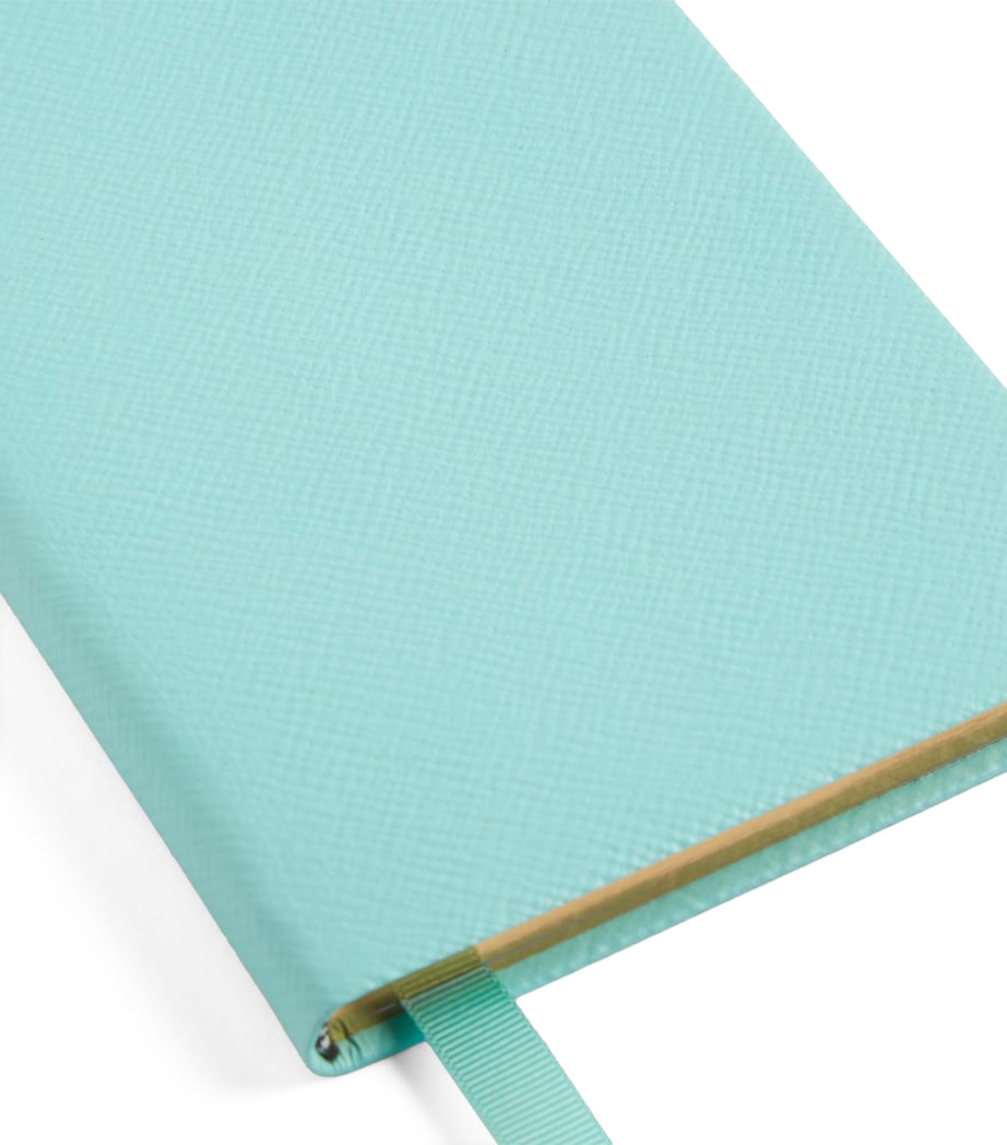Smythson Leather Chelsea Notebook Bright Aqua Image 2