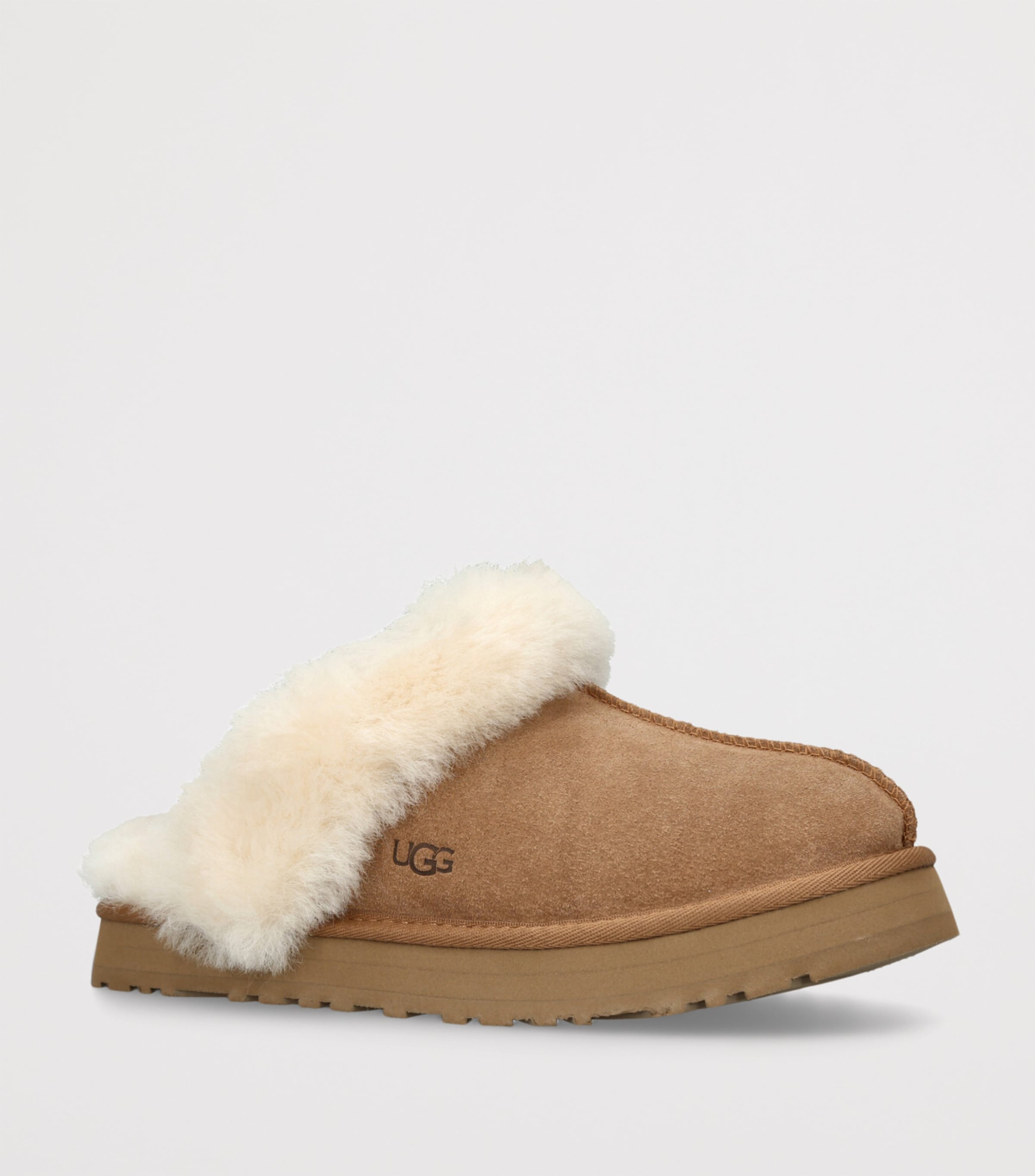 Suede Disquette Slippers BROWN Image 3