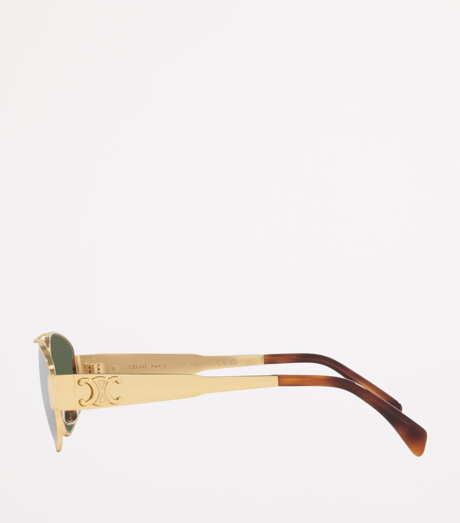 Celine Metal Triomphe Pilot Sunglasses Image 3