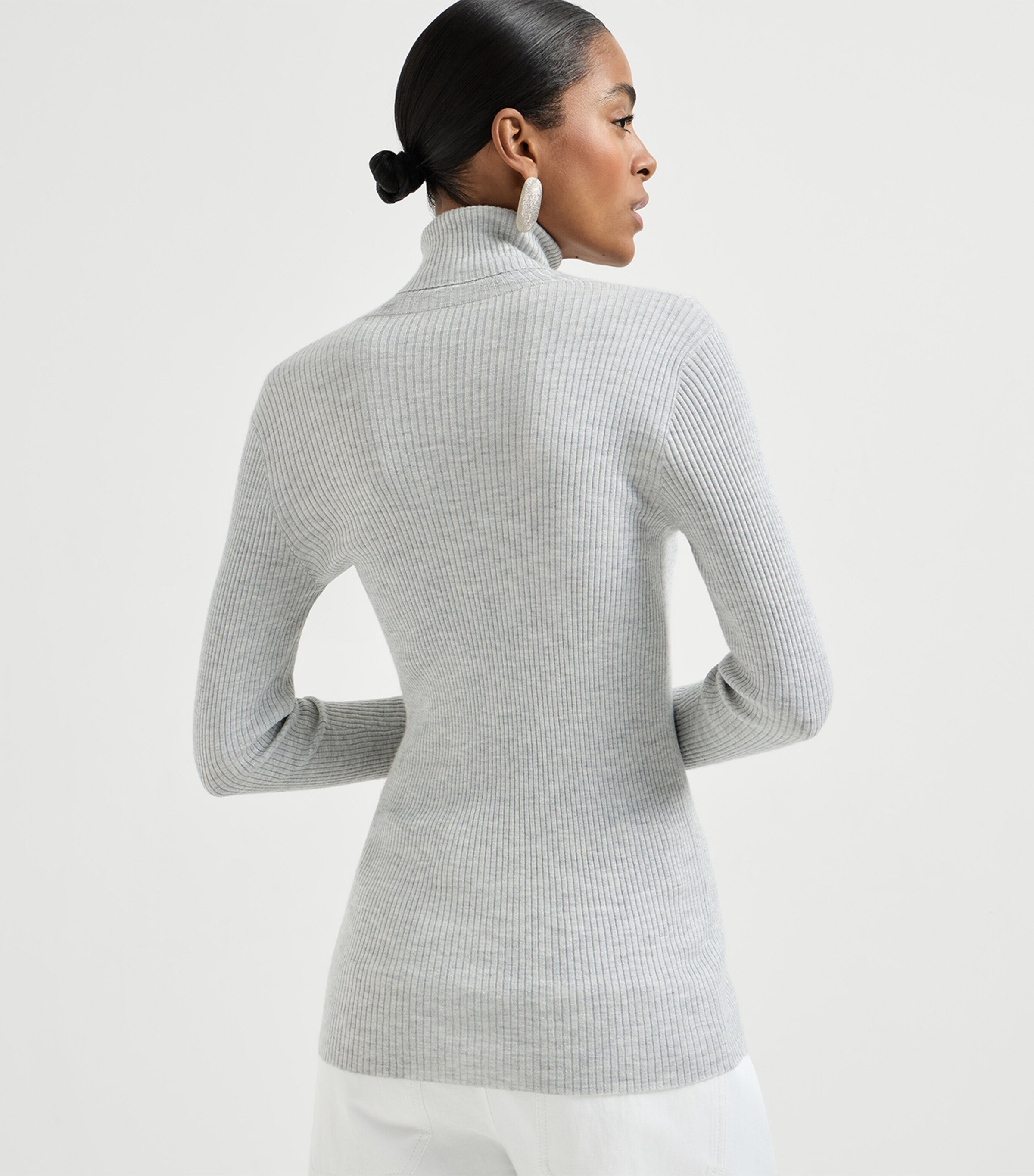 Brunello Cucinelli Womens Cashmere-Silk-Blend Rollneck Sweater Image 2