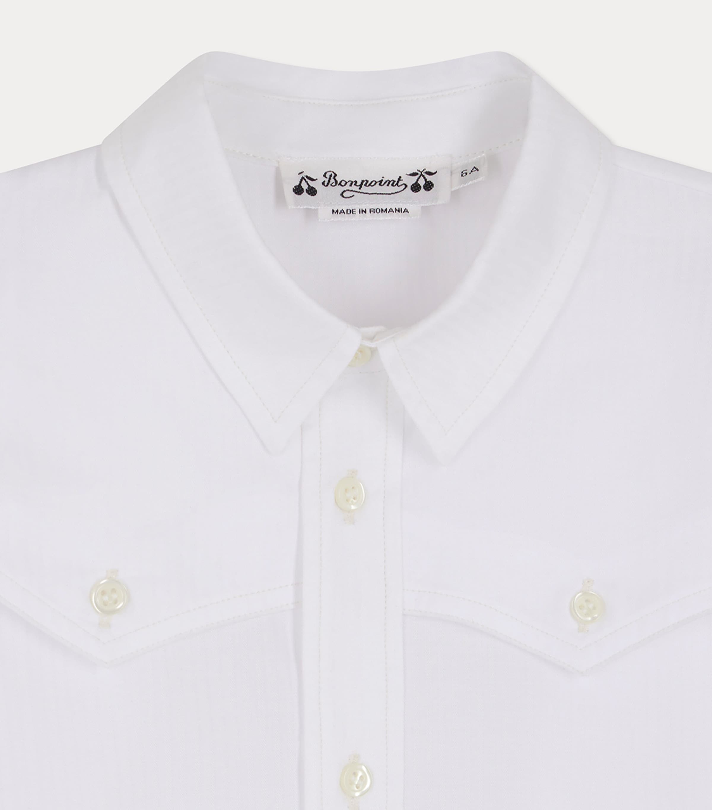 Cotton Shirt (4-14 Years) BLANC LAIT Image 3