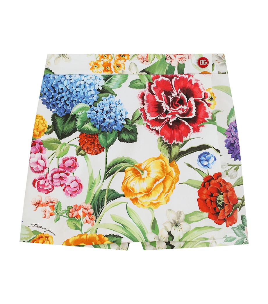 Drill Floral Skort (8-12+ Years) HA5KU-MIX FIORI Image 1